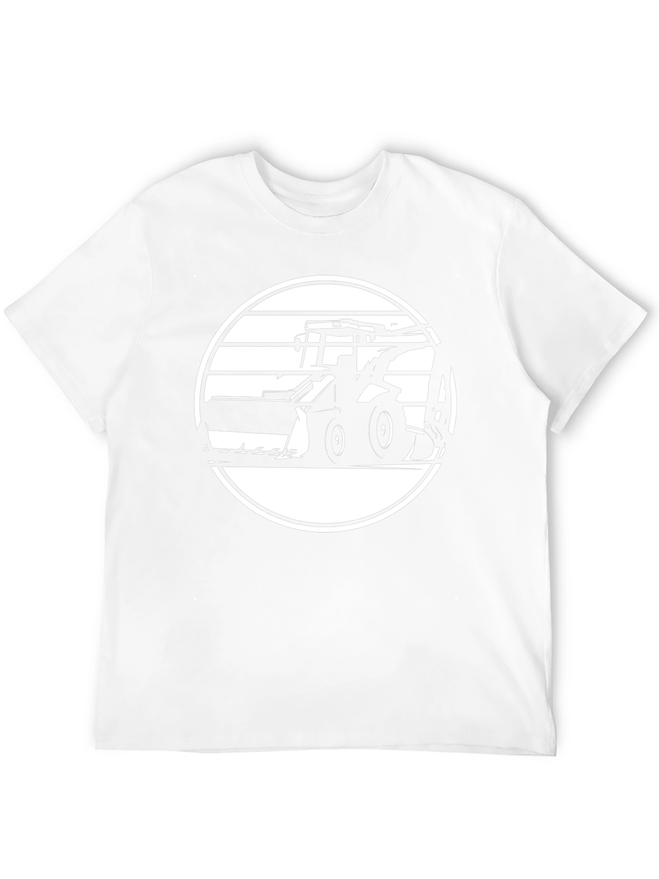 Black Construction Vehicle Graphic T-Shirt