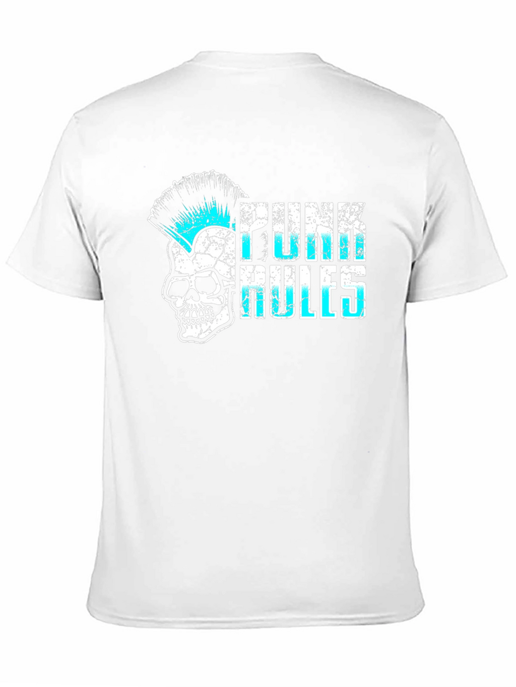Punk Rules Skull Graphic T-Shirt