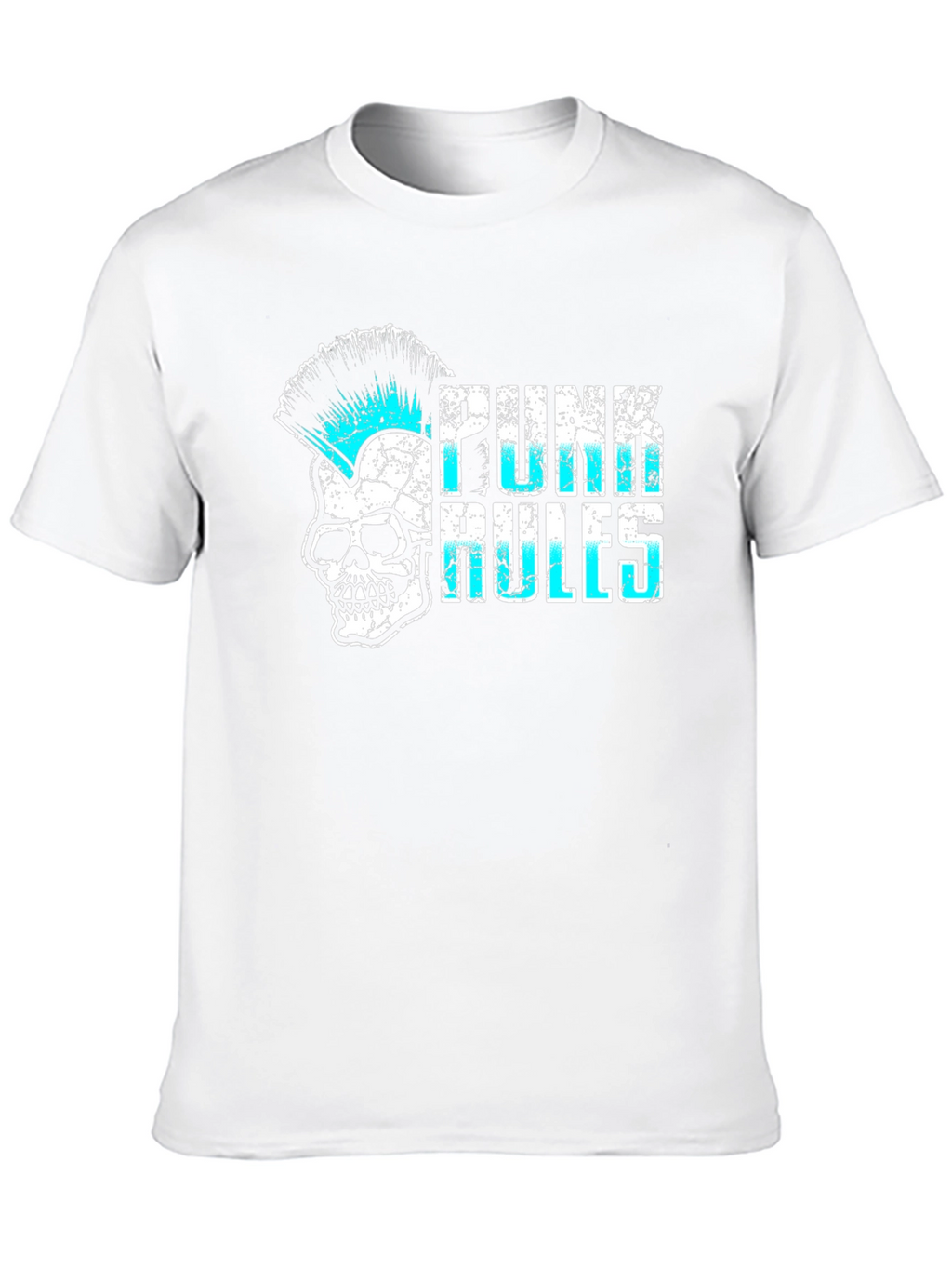 Punk Rules Skull Graphic T-Shirt