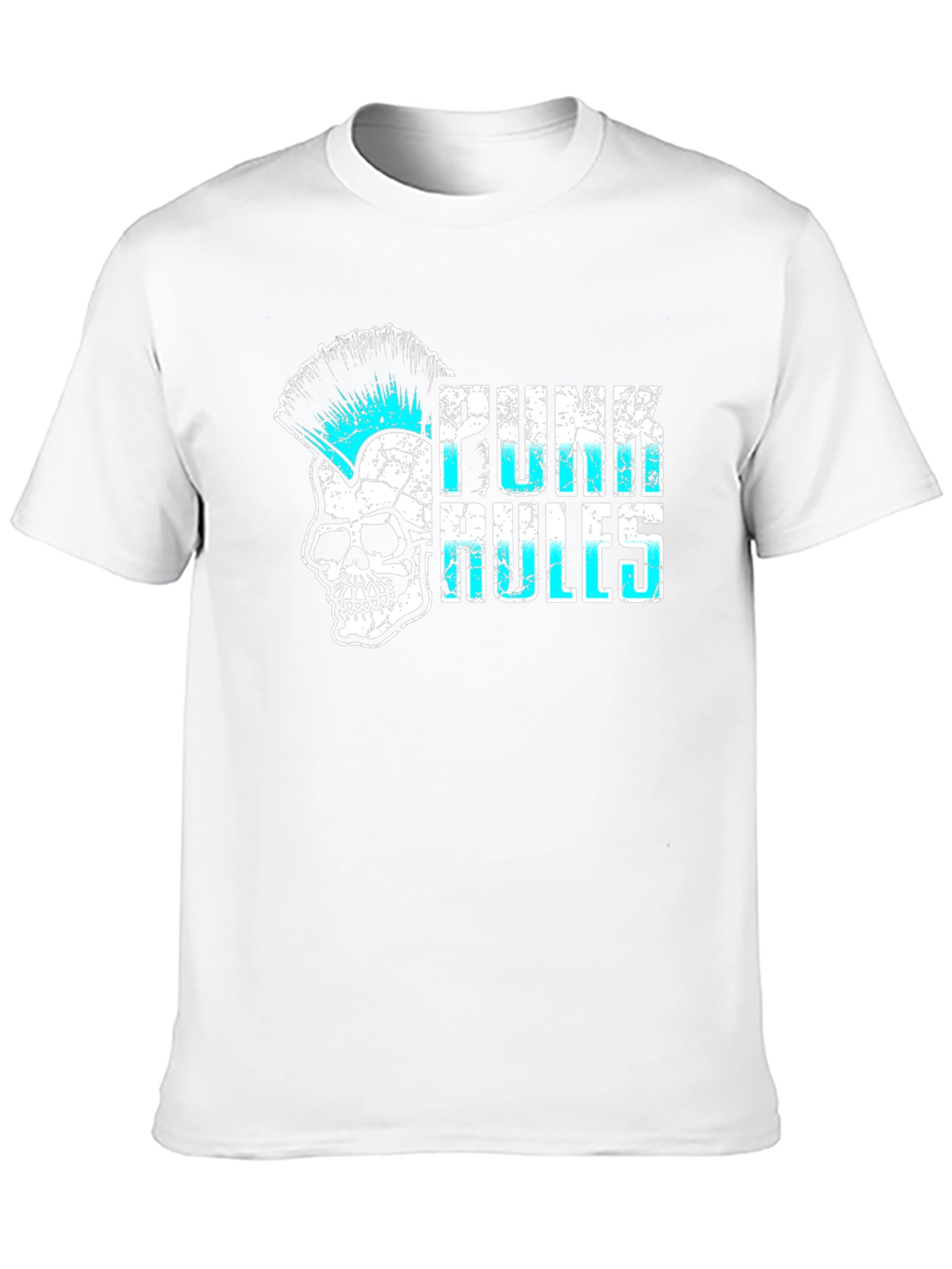 Punk Rules Skull Graphic T-Shirt