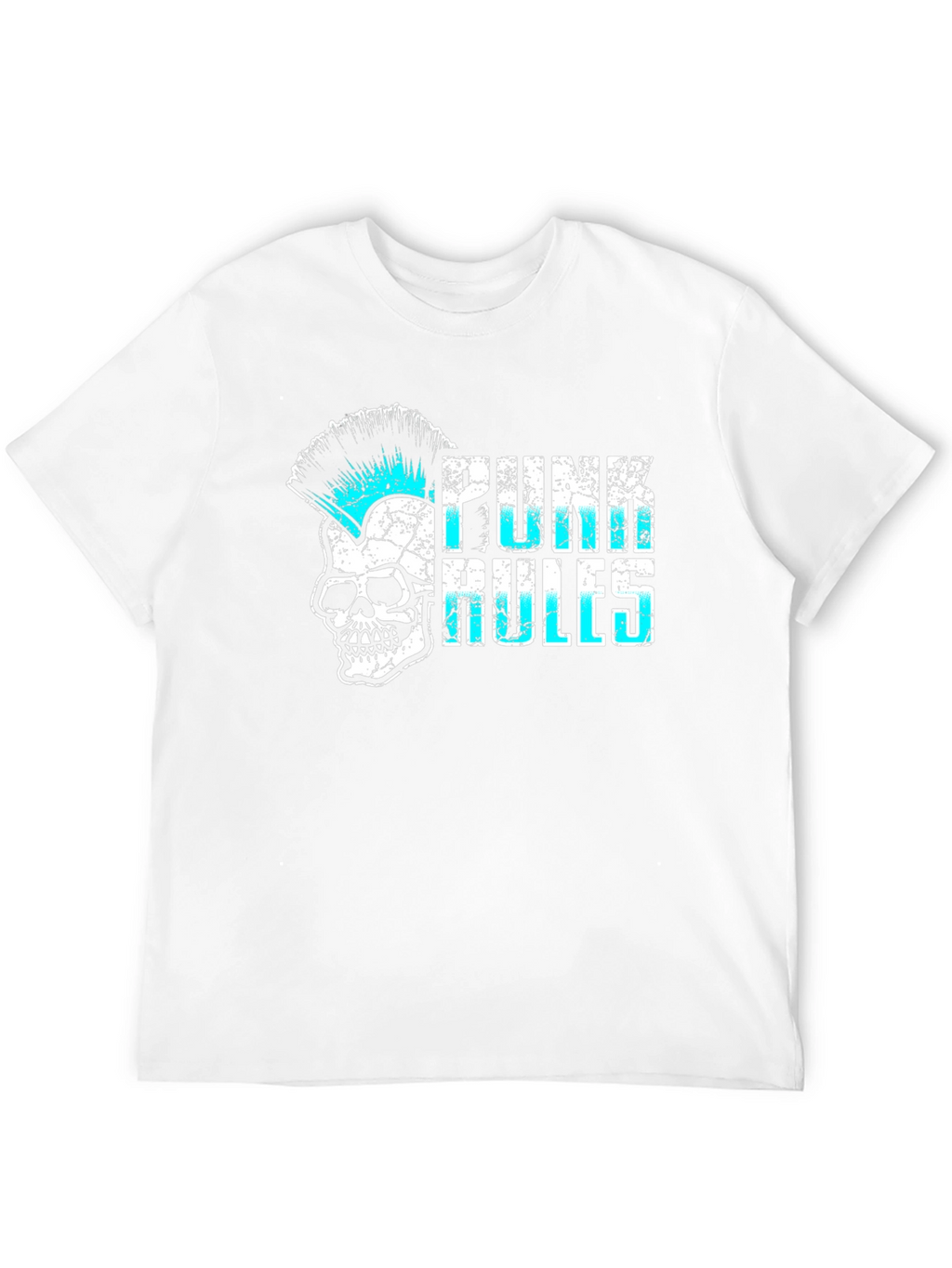 Punk Rules Skull Graphic T-Shirt