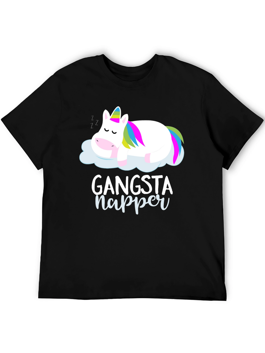 Gangsta Napper Unicorn Graphic T-Shirt