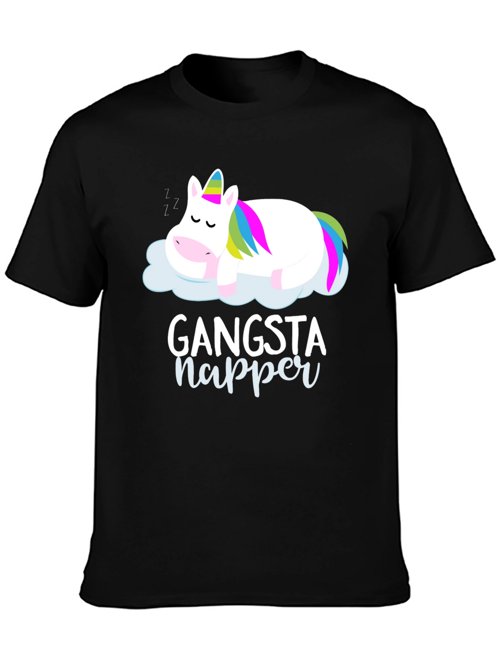 Gangsta Napper Unicorn Graphic T-Shirt