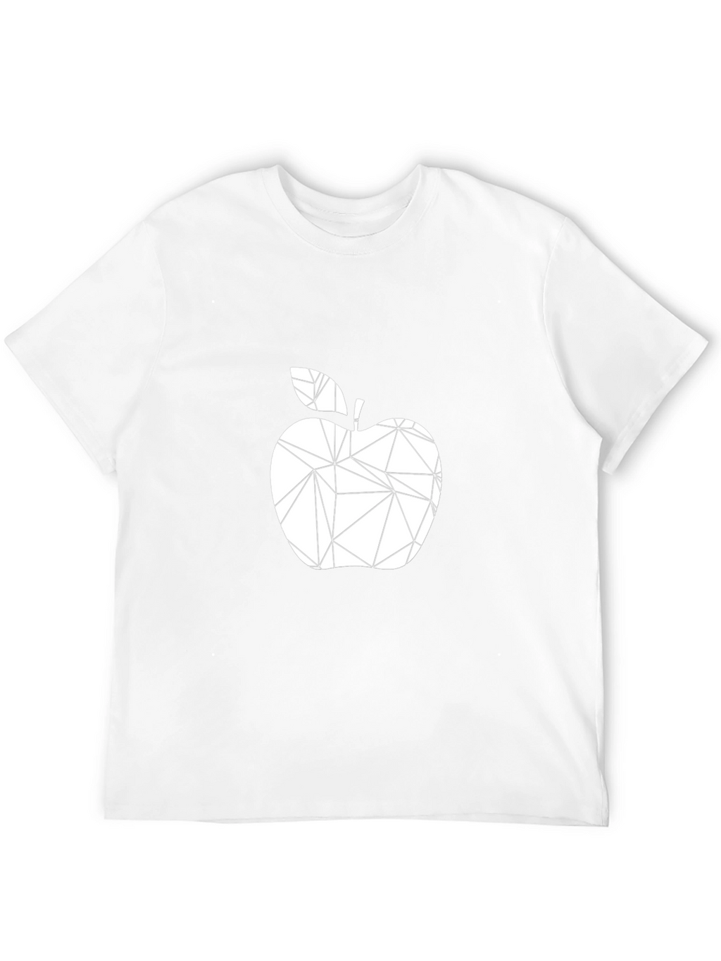 Geometric Apple Graphic Black T-Shirt