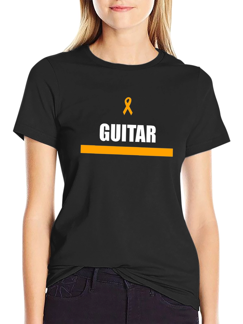 Guitar Graphic Tee - Awareness Ribbon Design