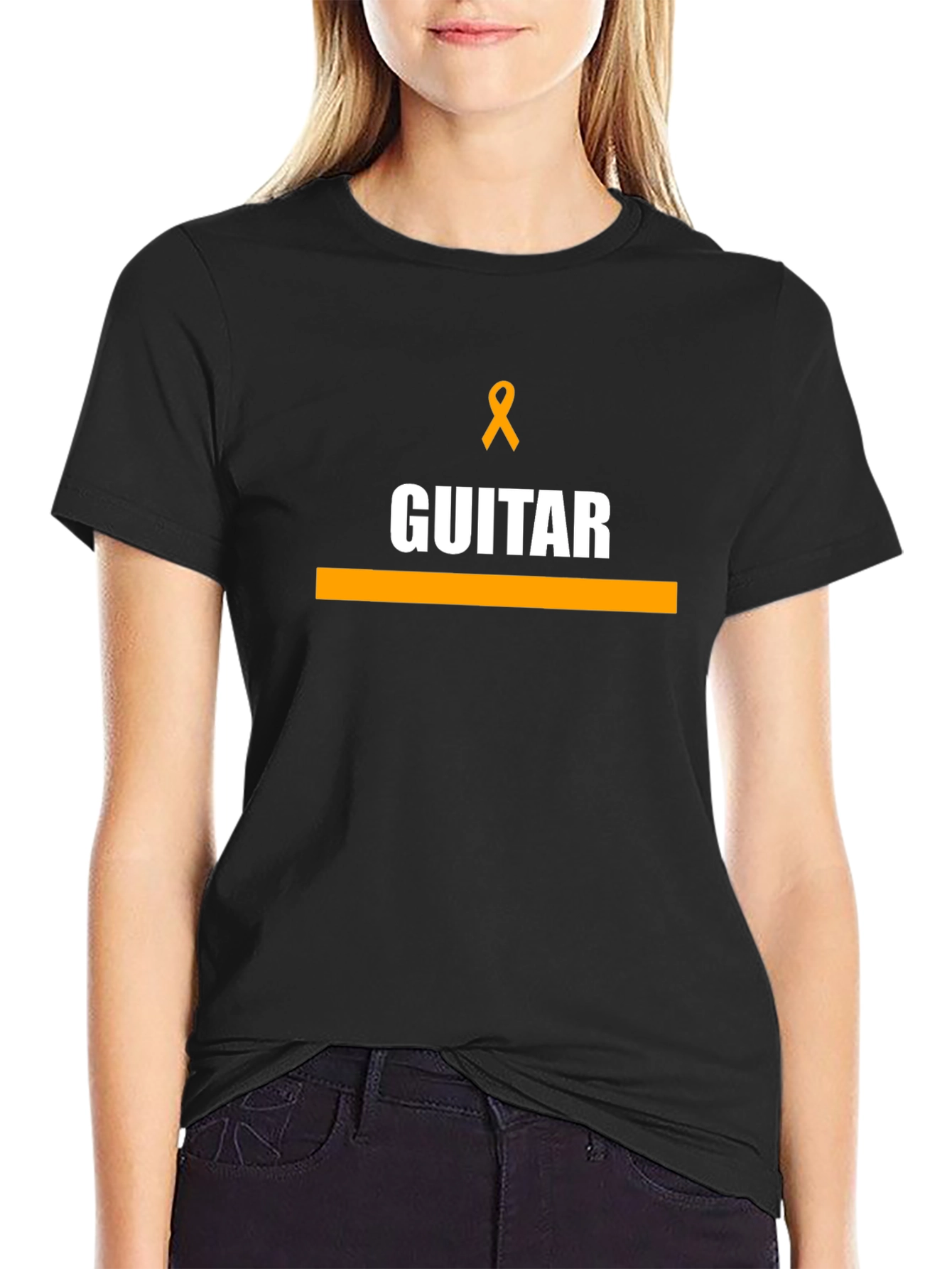 Guitar Graphic Tee - Awareness Ribbon Design