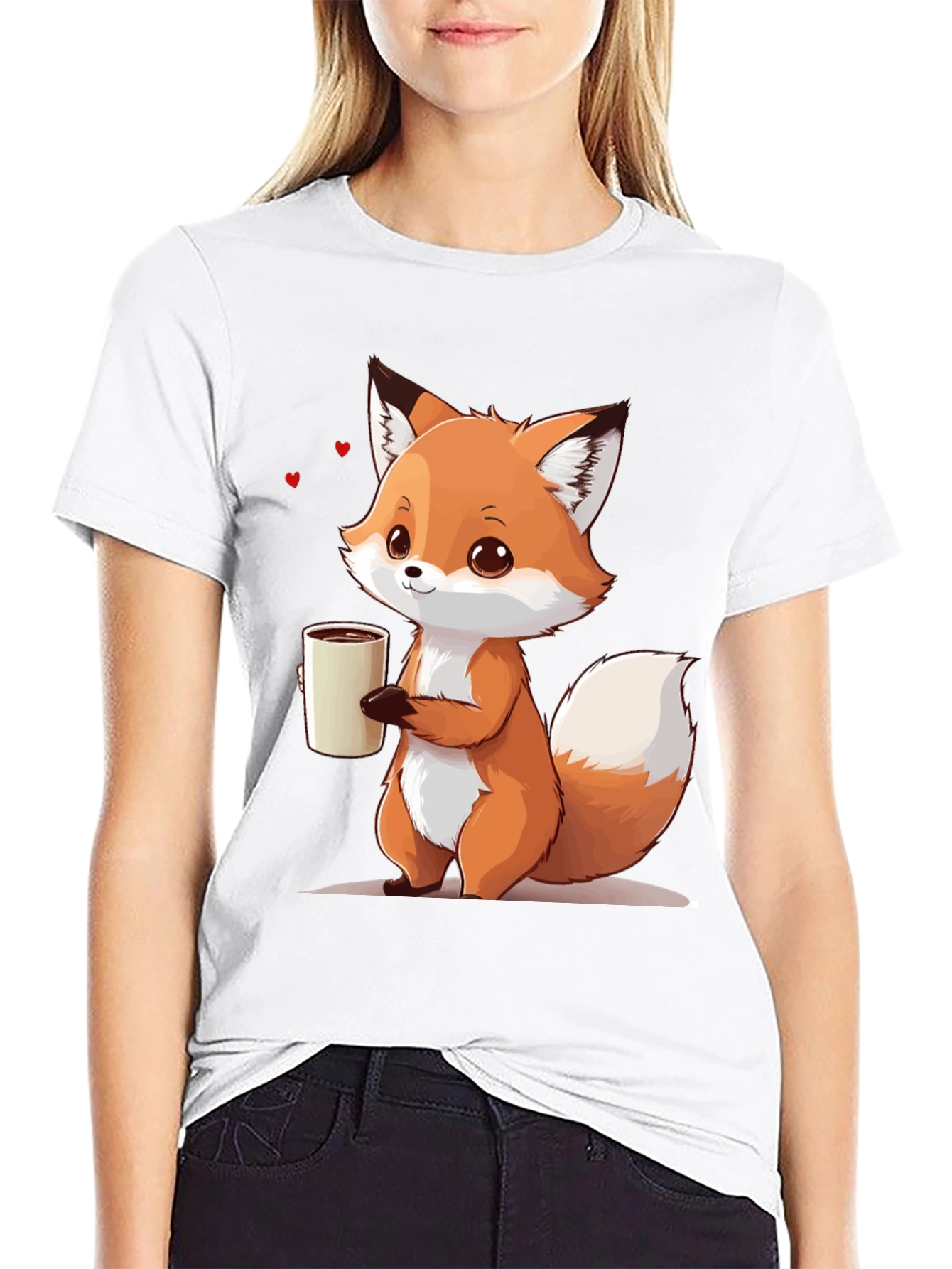 Cute Fox Coffee T-Shirt