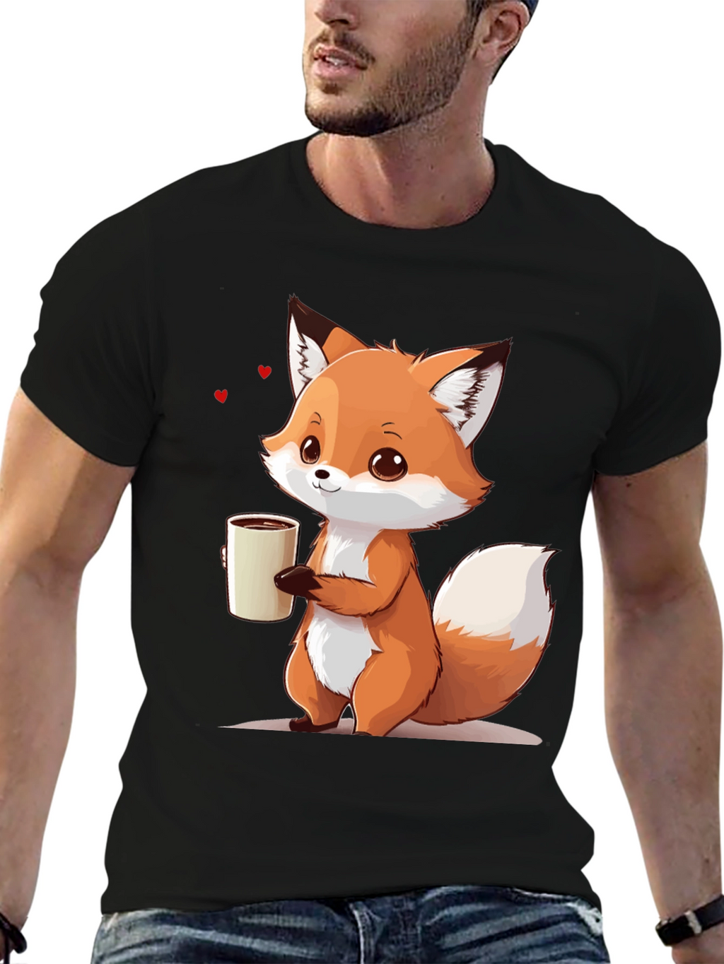 Cute Fox Coffee T-Shirt