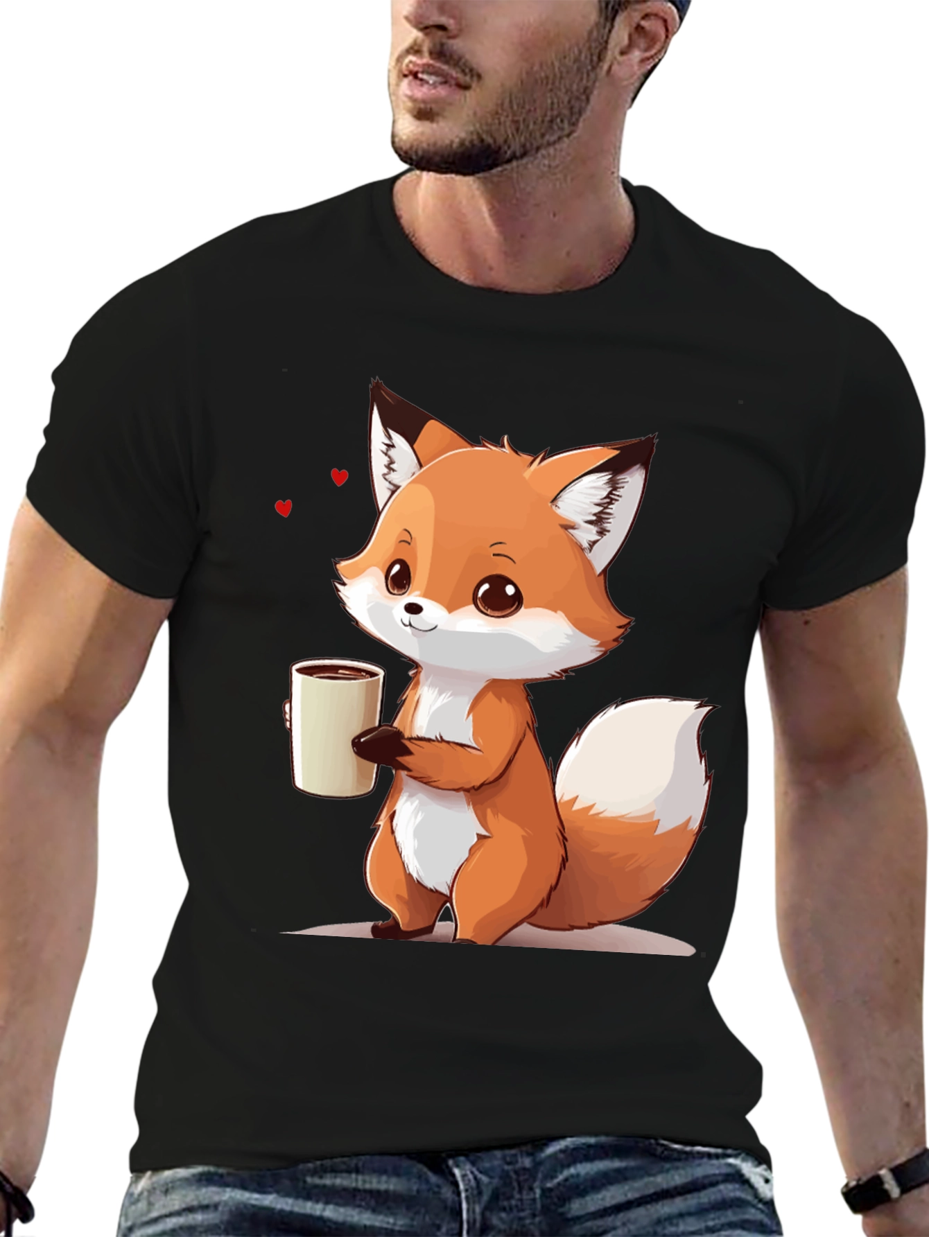 Cute Fox Coffee T-Shirt