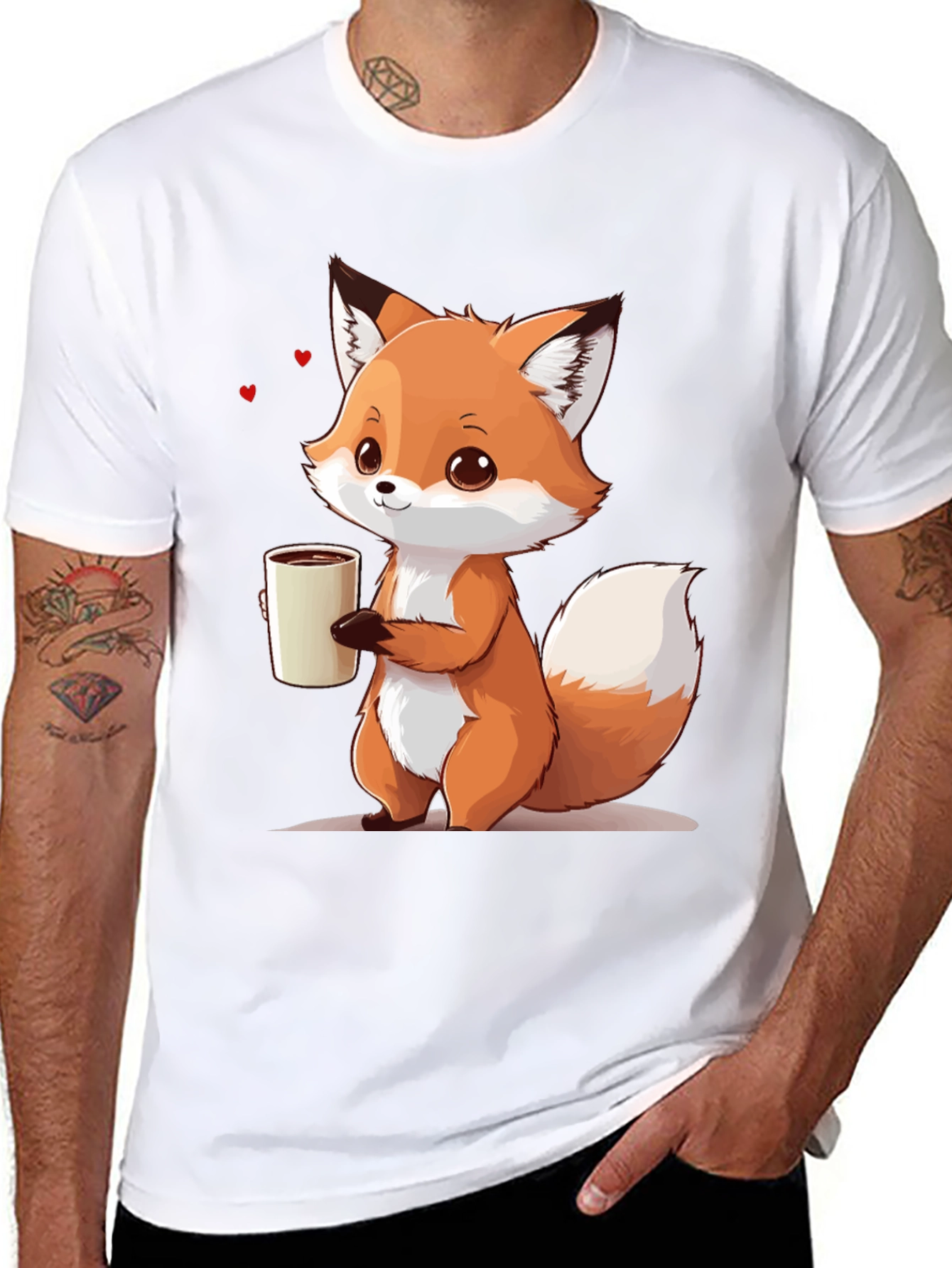 Cute Fox Coffee T-Shirt