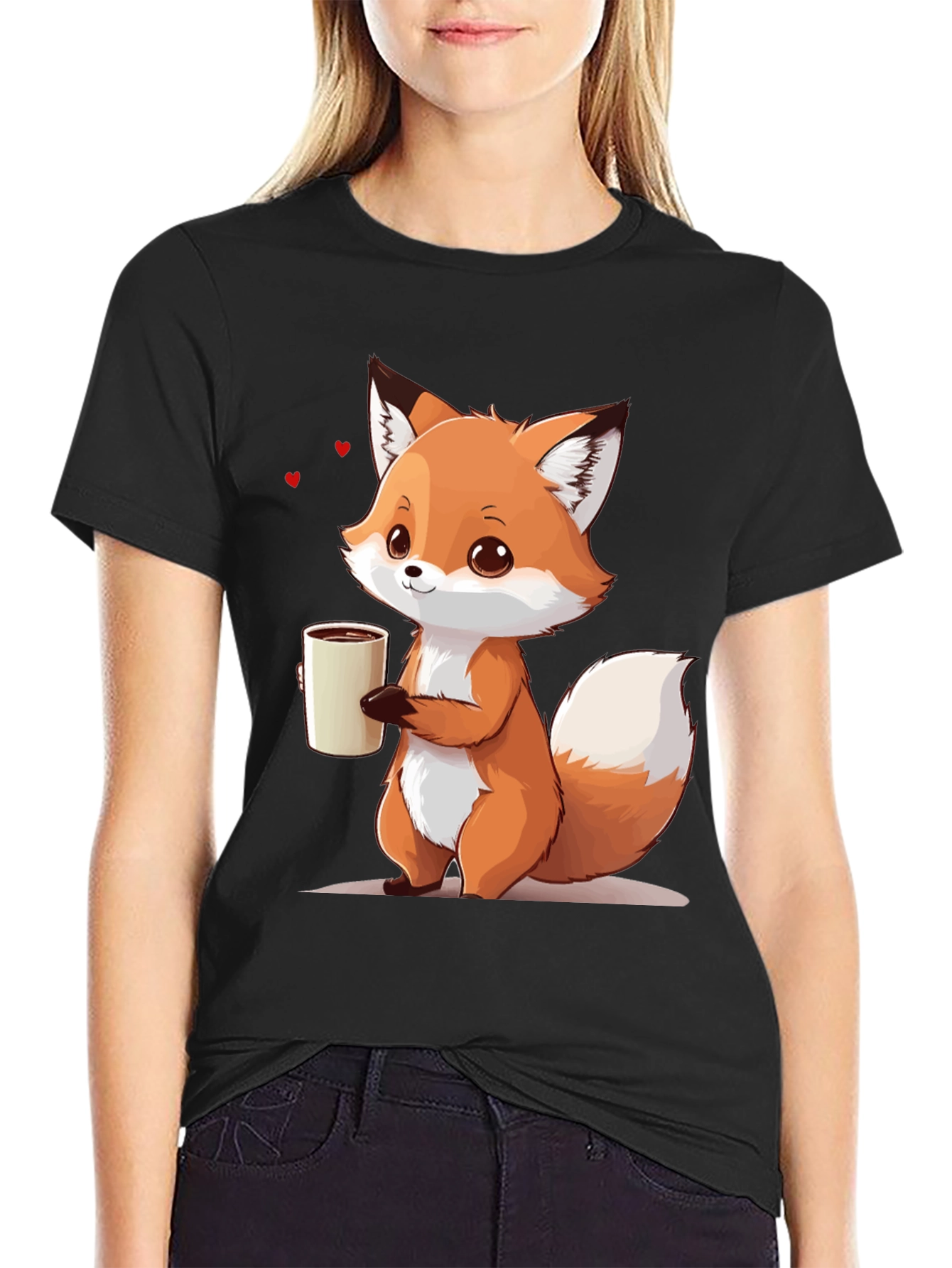 Cute Fox Coffee T-Shirt