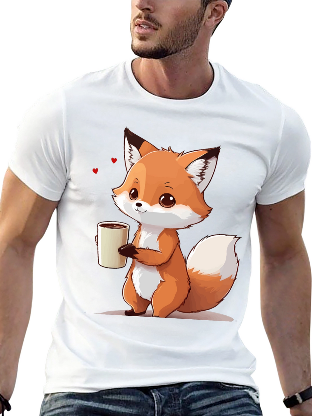 Cute Fox Coffee T-Shirt