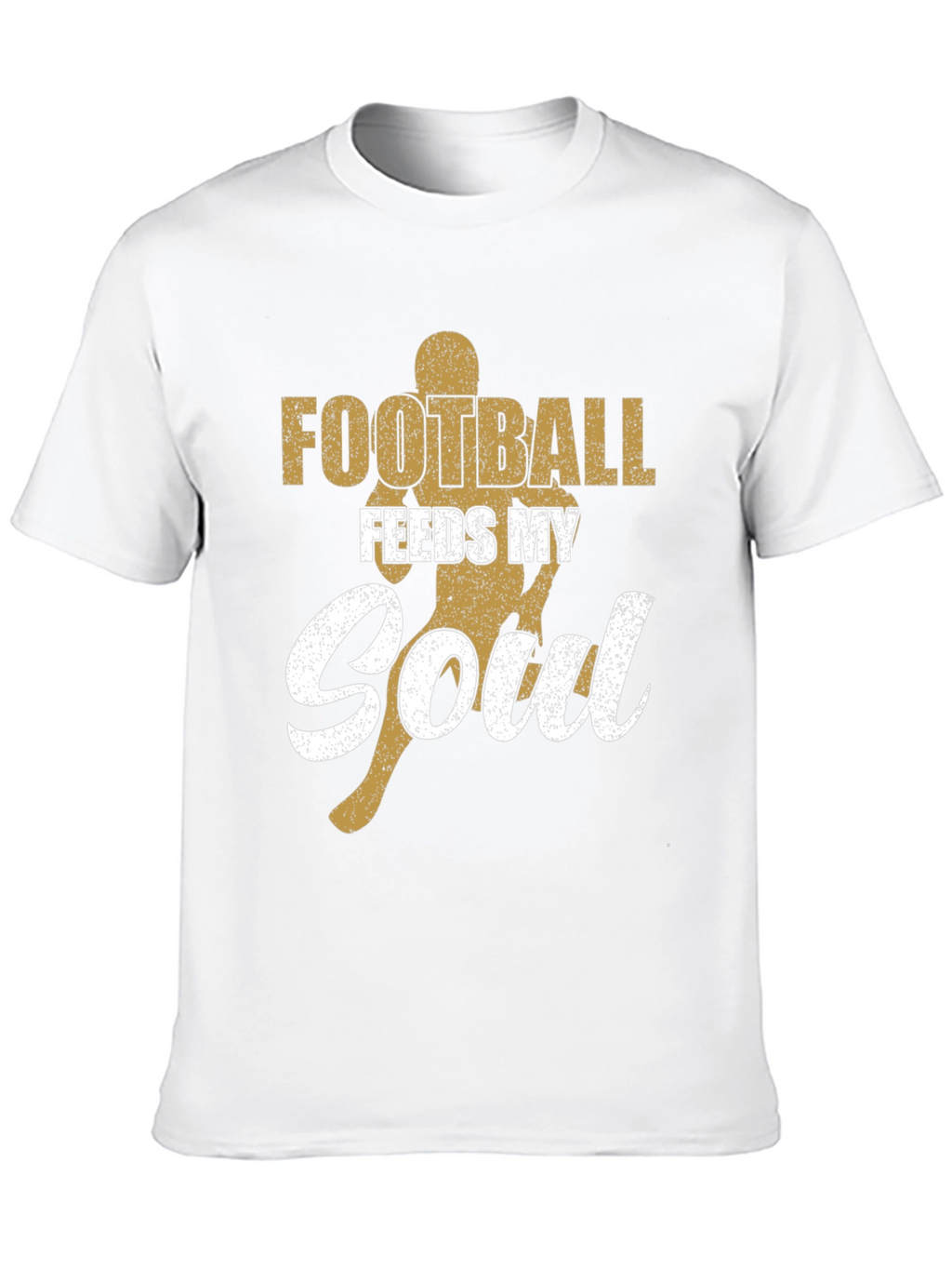 Football Feeds My Soul Graphic Tee - Black