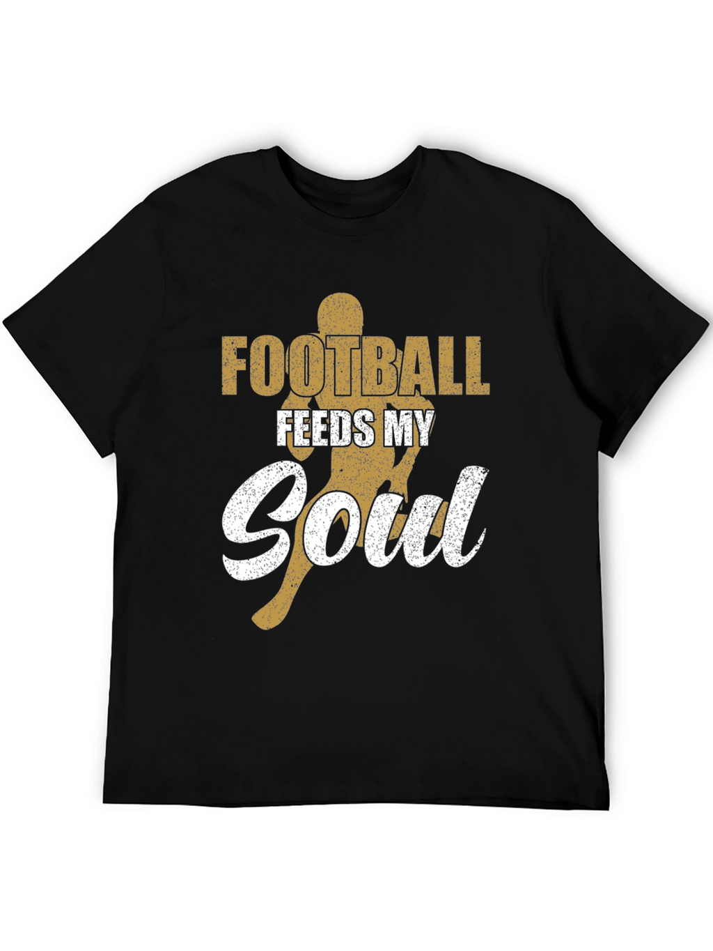 Football Feeds My Soul Graphic Tee - Black