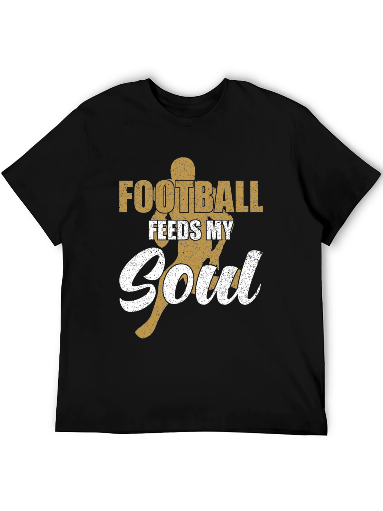 Football Feeds My Soul Graphic Tee - Black