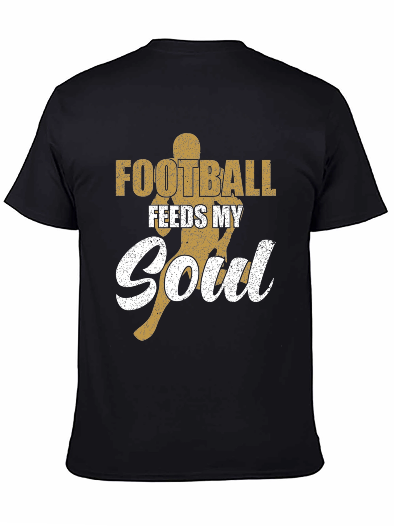Football Feeds My Soul Graphic Tee - Black