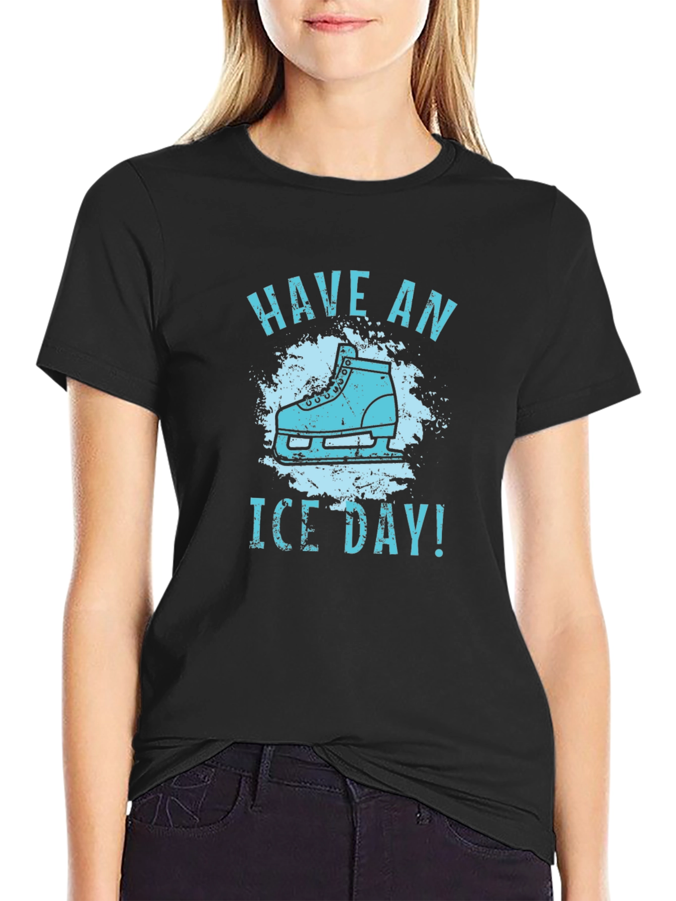 Have an Ice Day! Black Graphic T-Shirt