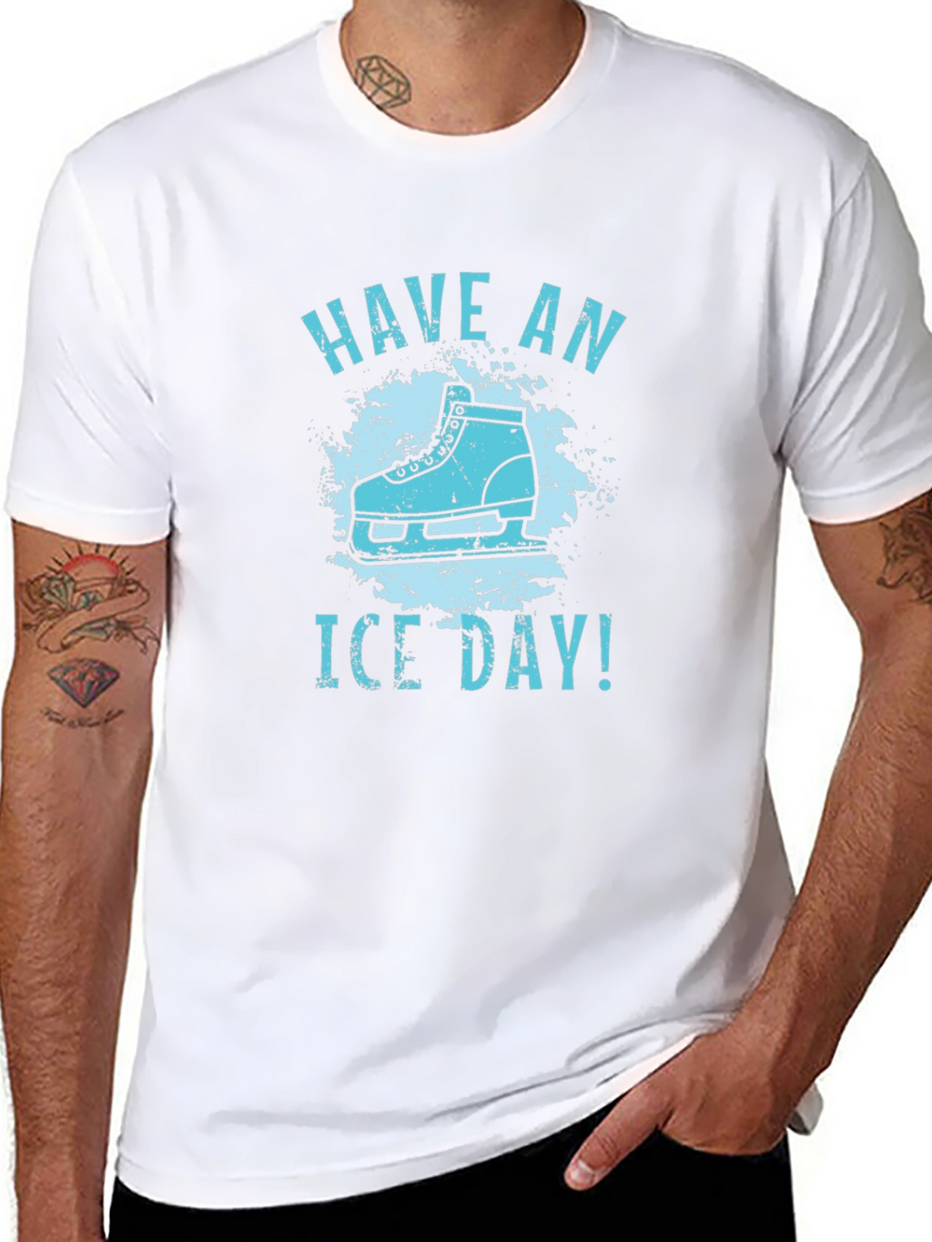 Have an Ice Day! Black Graphic T-Shirt