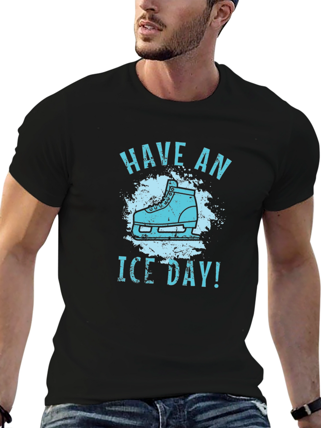 Have an Ice Day! Black Graphic T-Shirt