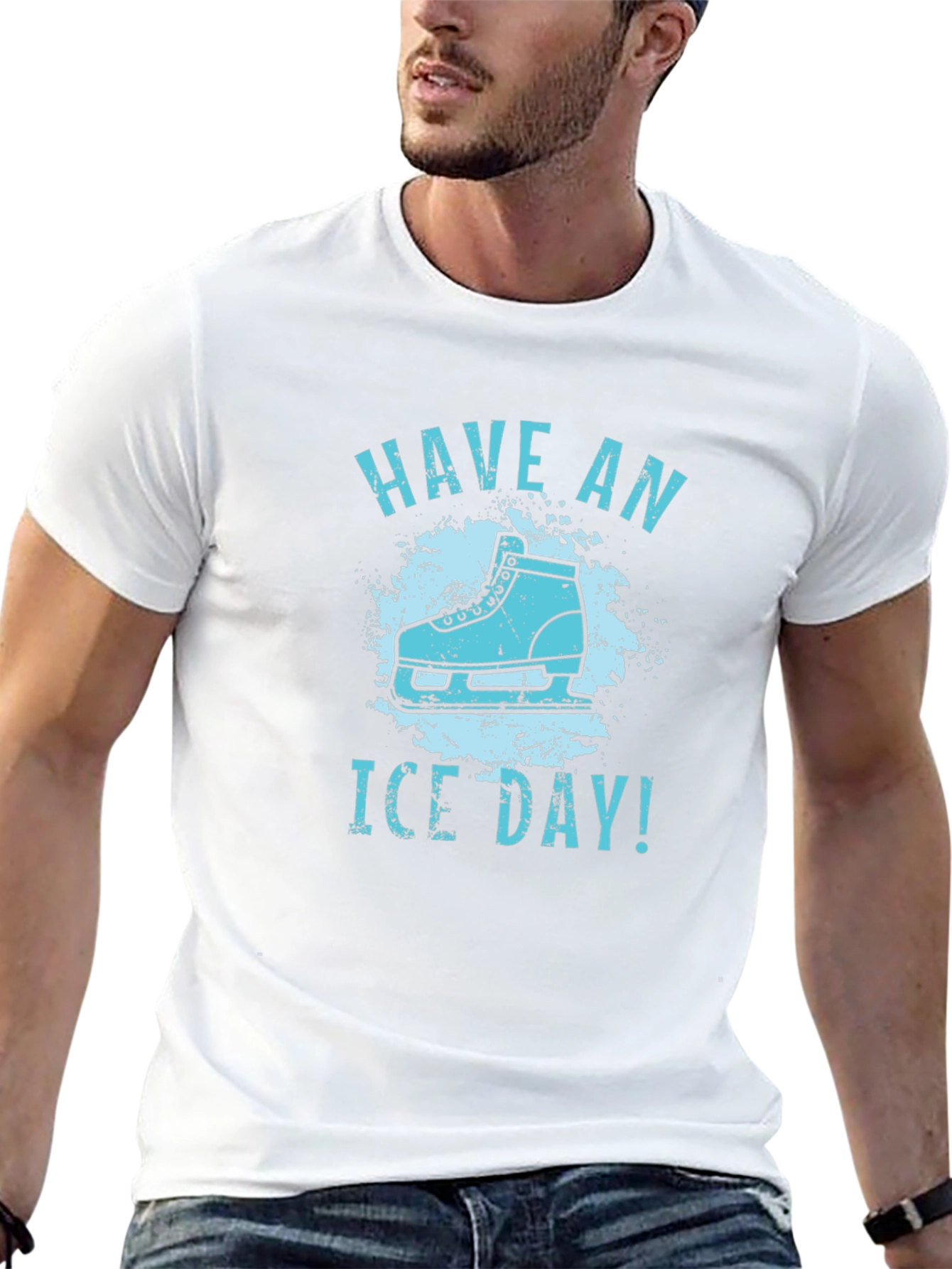 Have an Ice Day! Black Graphic T-Shirt