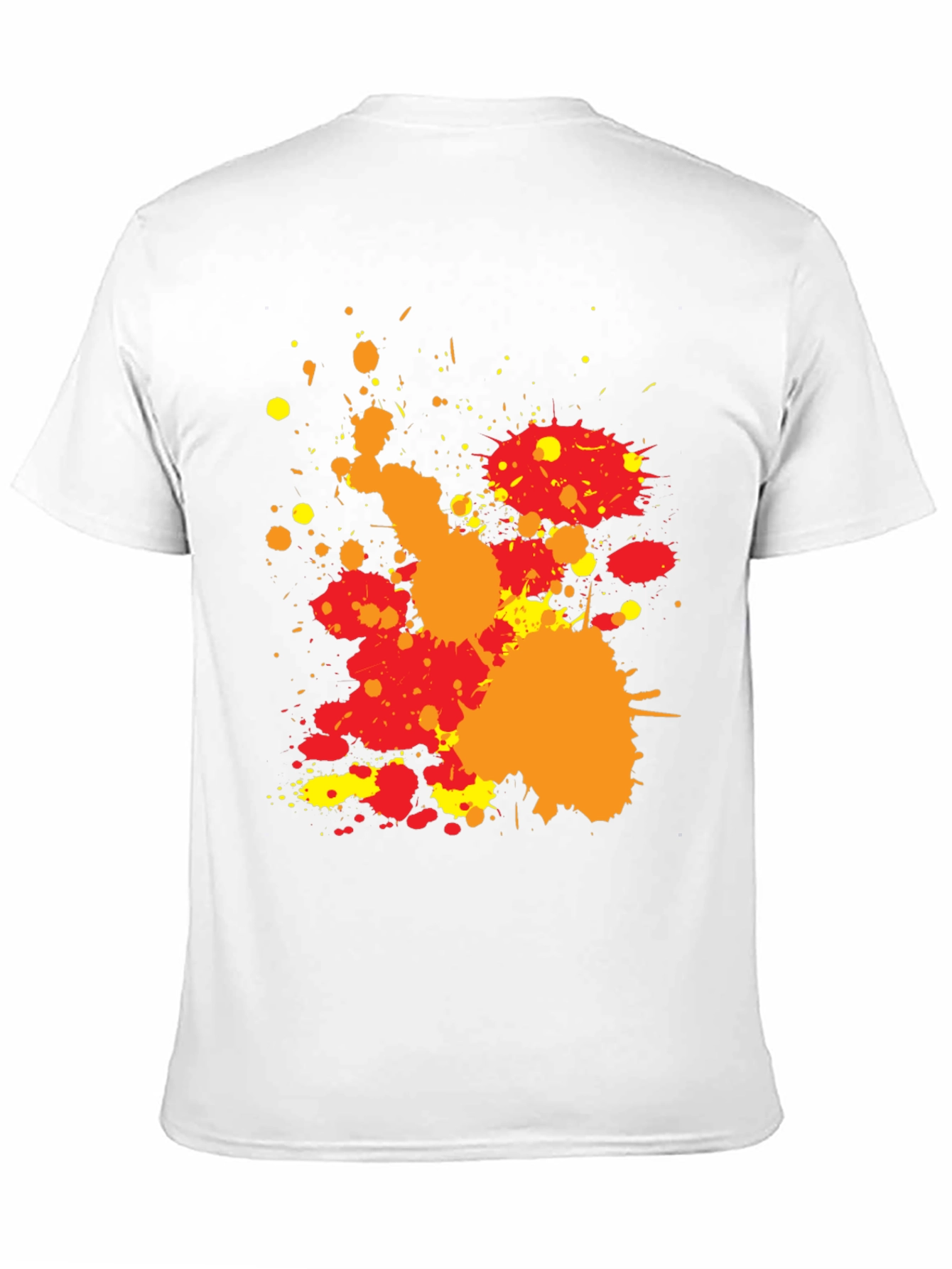Abstract Splatter Print Black Casual T-Shirt