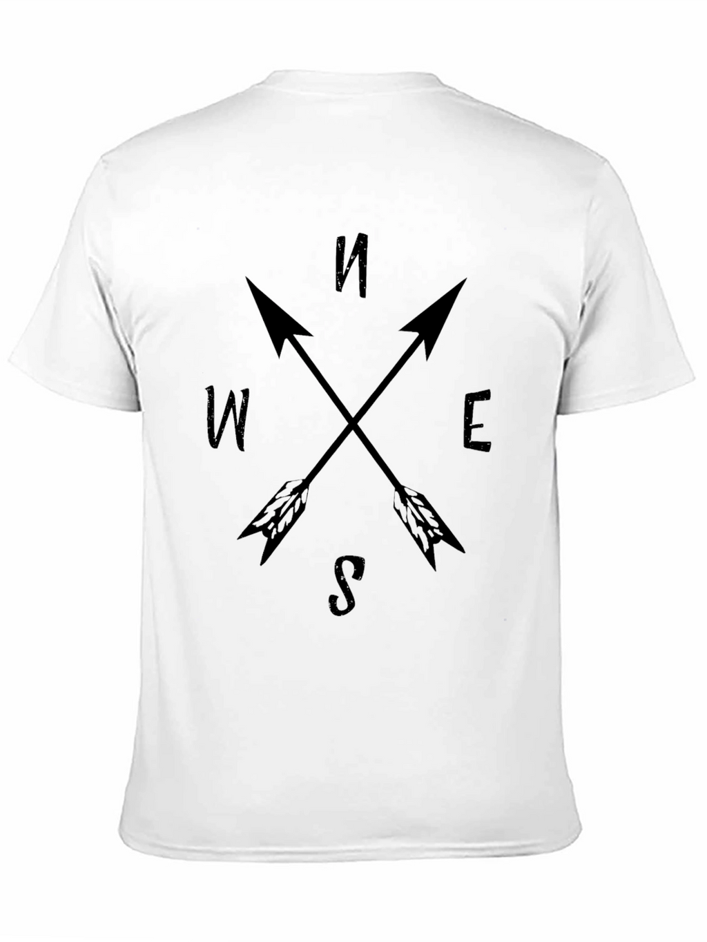 Compass Arrow Tee - Black Graphic T-Shirt