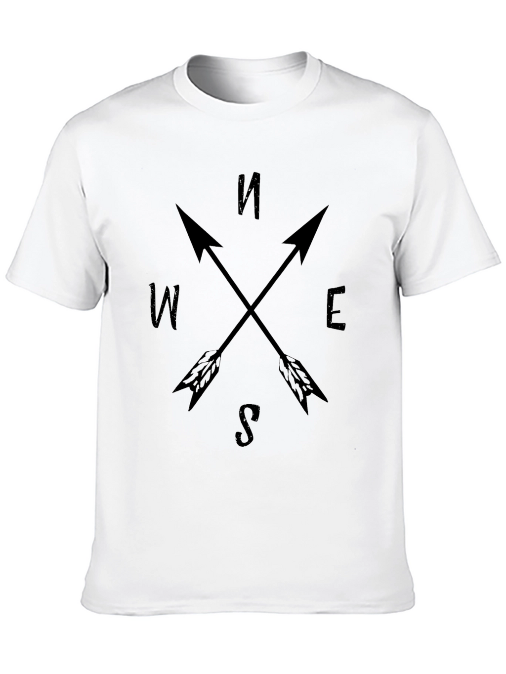Compass Arrow Tee - Black Graphic T-Shirt