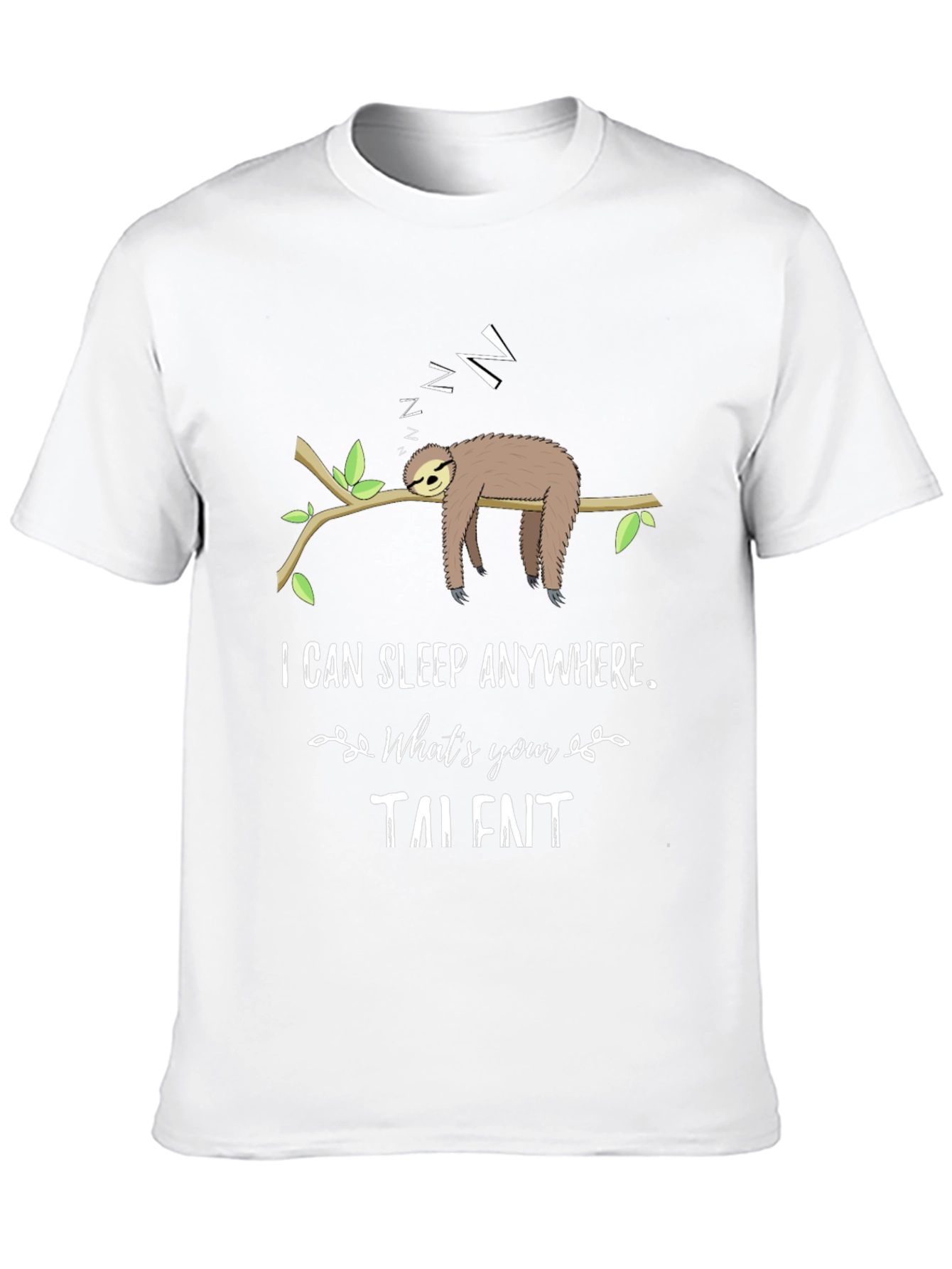 Funny Sloth Sleeping T-Shirt - I Can Sleep Anywhere