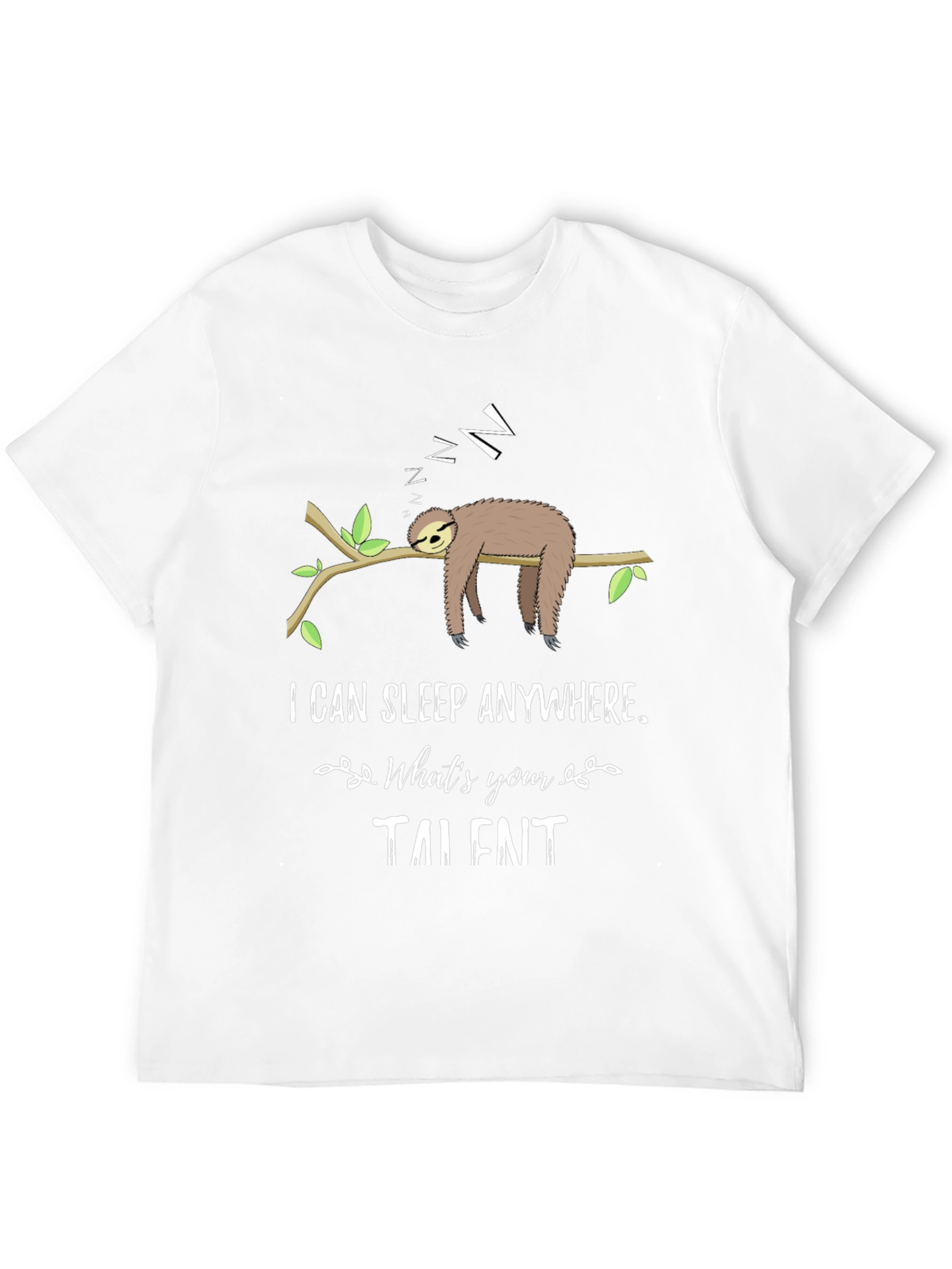 Funny Sloth Sleeping T-Shirt - I Can Sleep Anywhere