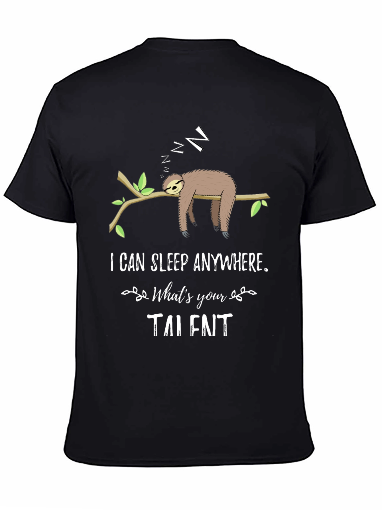 Funny Sloth Sleeping T-Shirt - I Can Sleep Anywhere