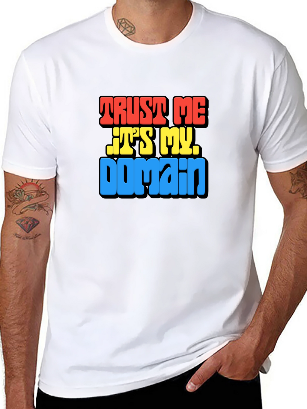 Trust Me Its My Domain Funny Black T-Shirt