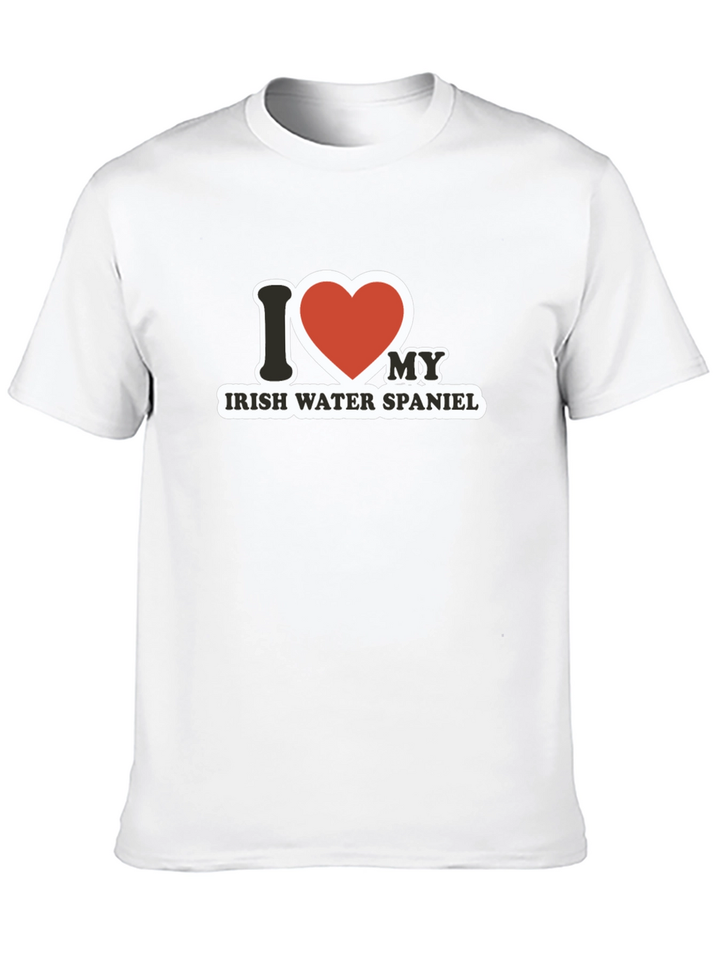 I Love My Irish Water Spaniel Black T-Shirt