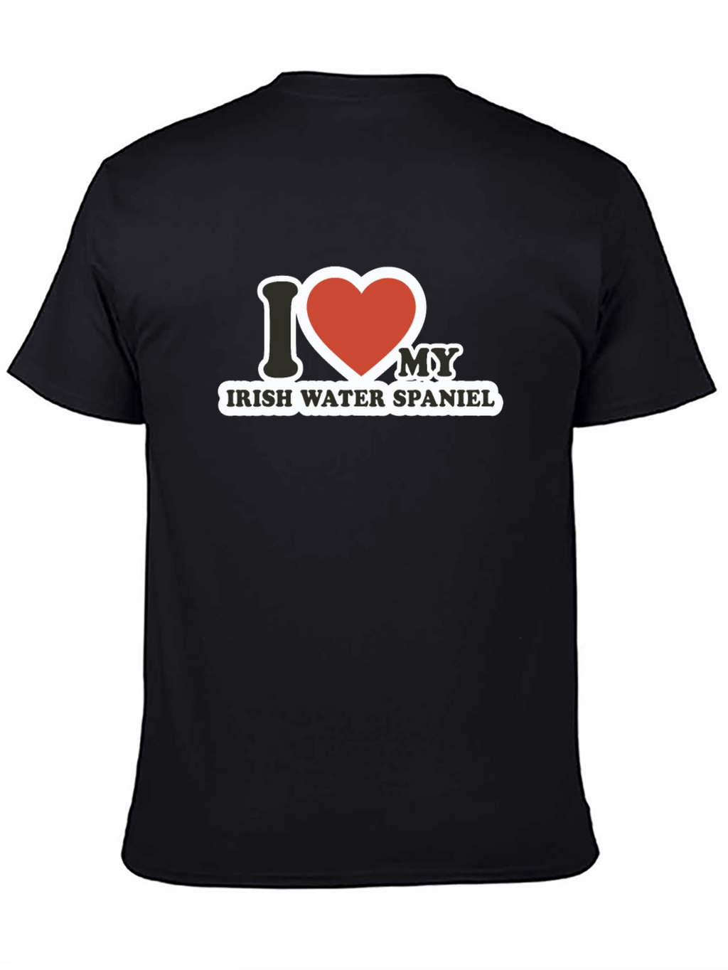I Love My Irish Water Spaniel Black T-Shirt