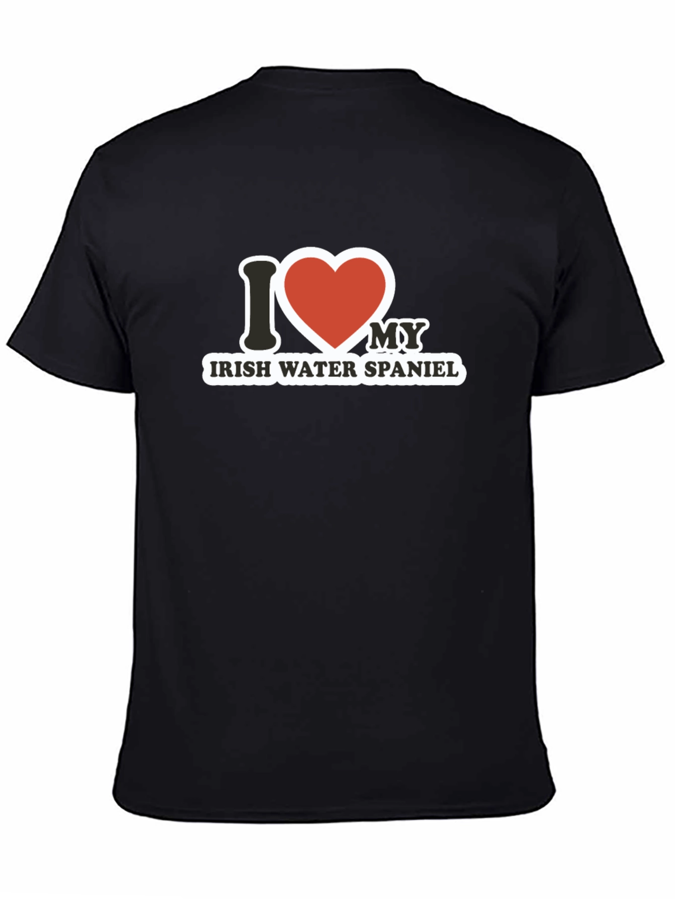 I Love My Irish Water Spaniel Black T-Shirt