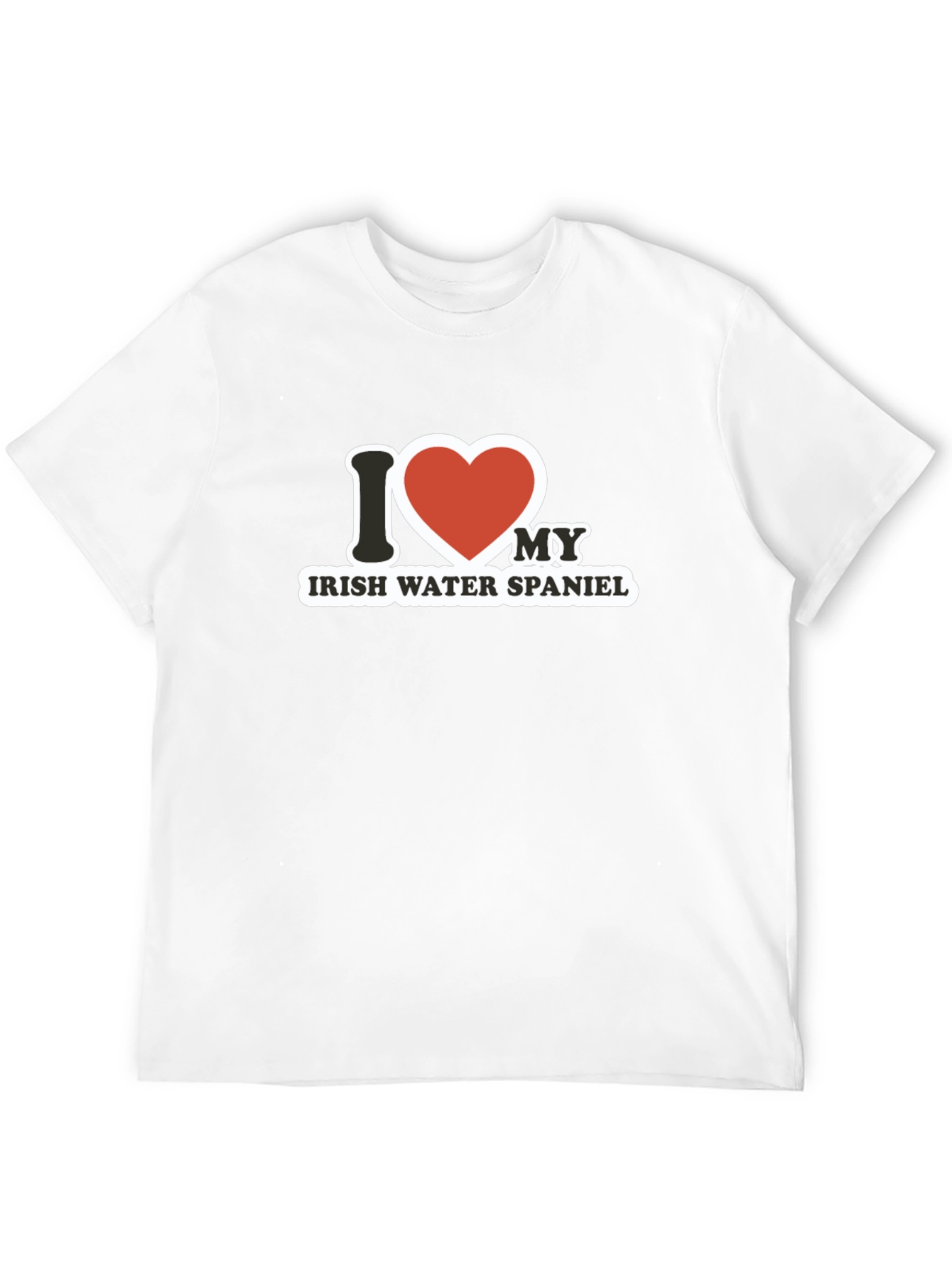 I Love My Irish Water Spaniel Black T-Shirt