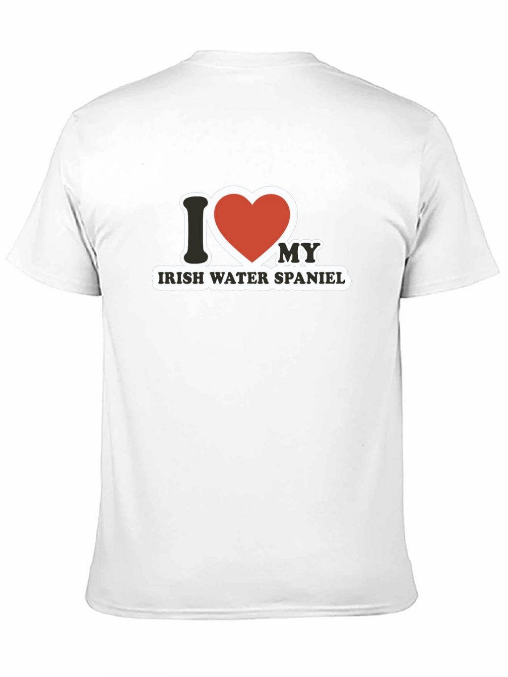 I Love My Irish Water Spaniel Black T-Shirt