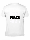 Love Peace and Tennis Black T-Shirt