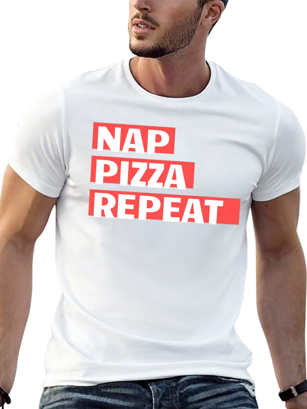 Nap Pizza Repeat Graphic Tee