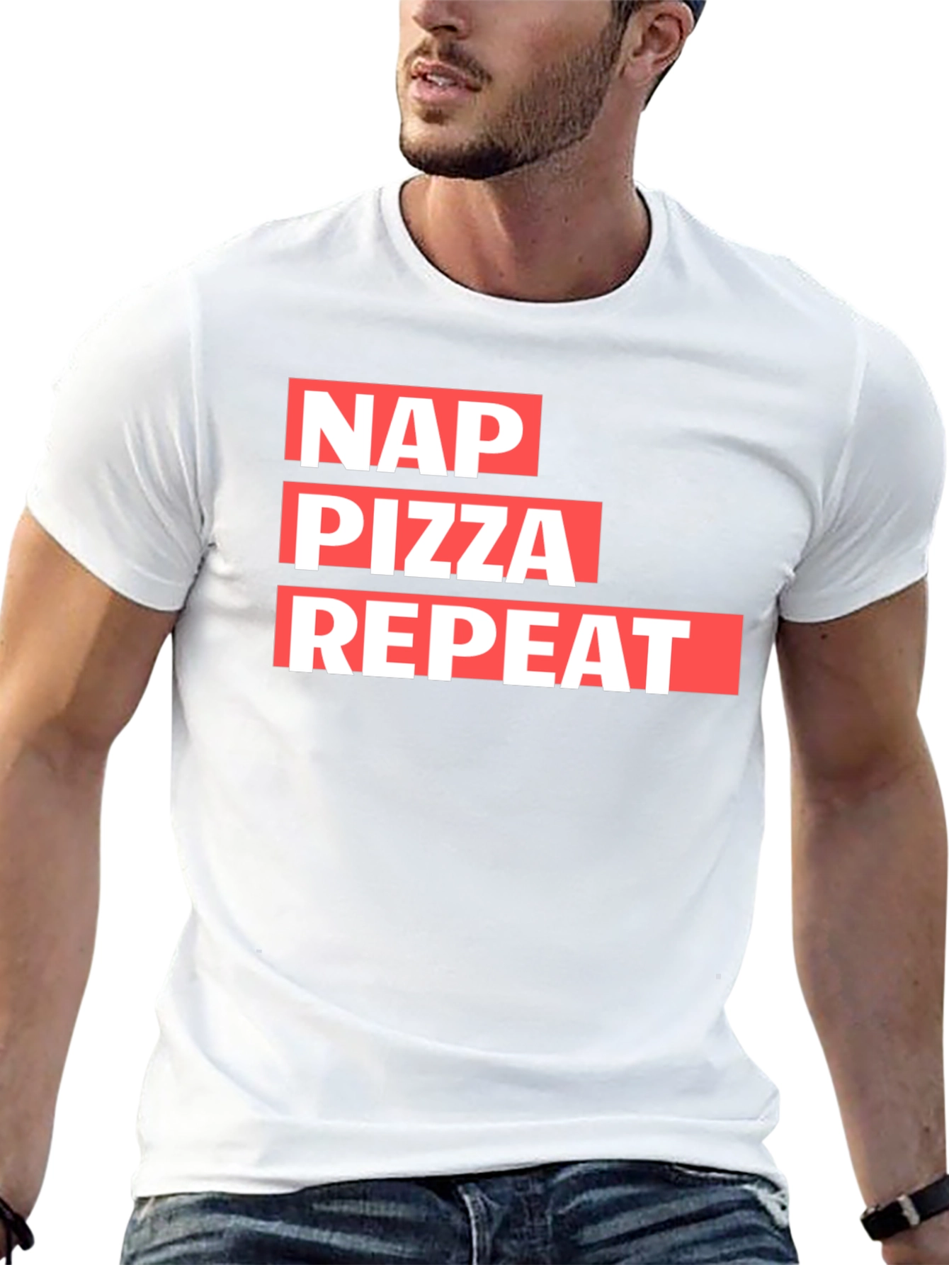 Nap Pizza Repeat Graphic Tee