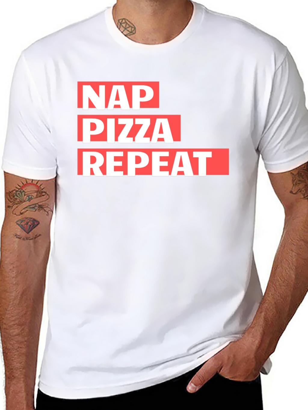 Nap Pizza Repeat Graphic Tee