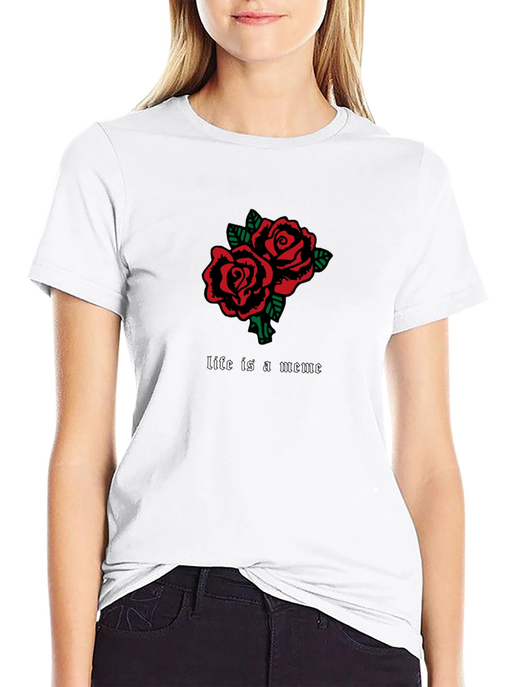 Life is a Meme Roses Graphic Tee