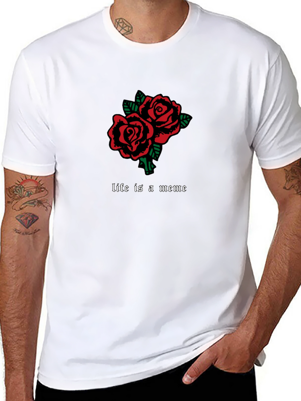 Life is a Meme Roses Graphic Tee