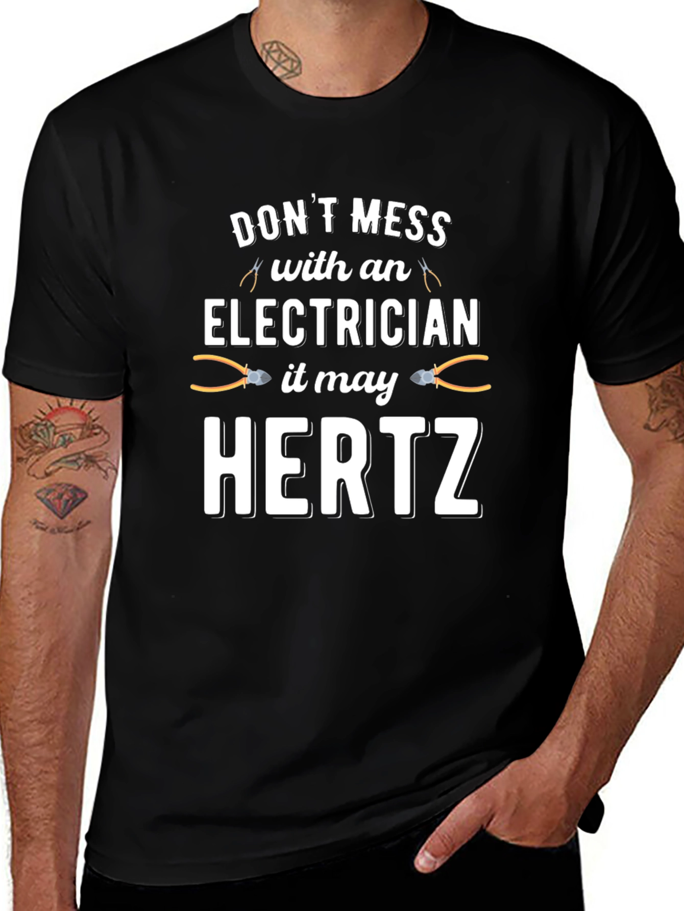 Electrician Humor Graphic T-Shirt - Dont Mess With an Electrician