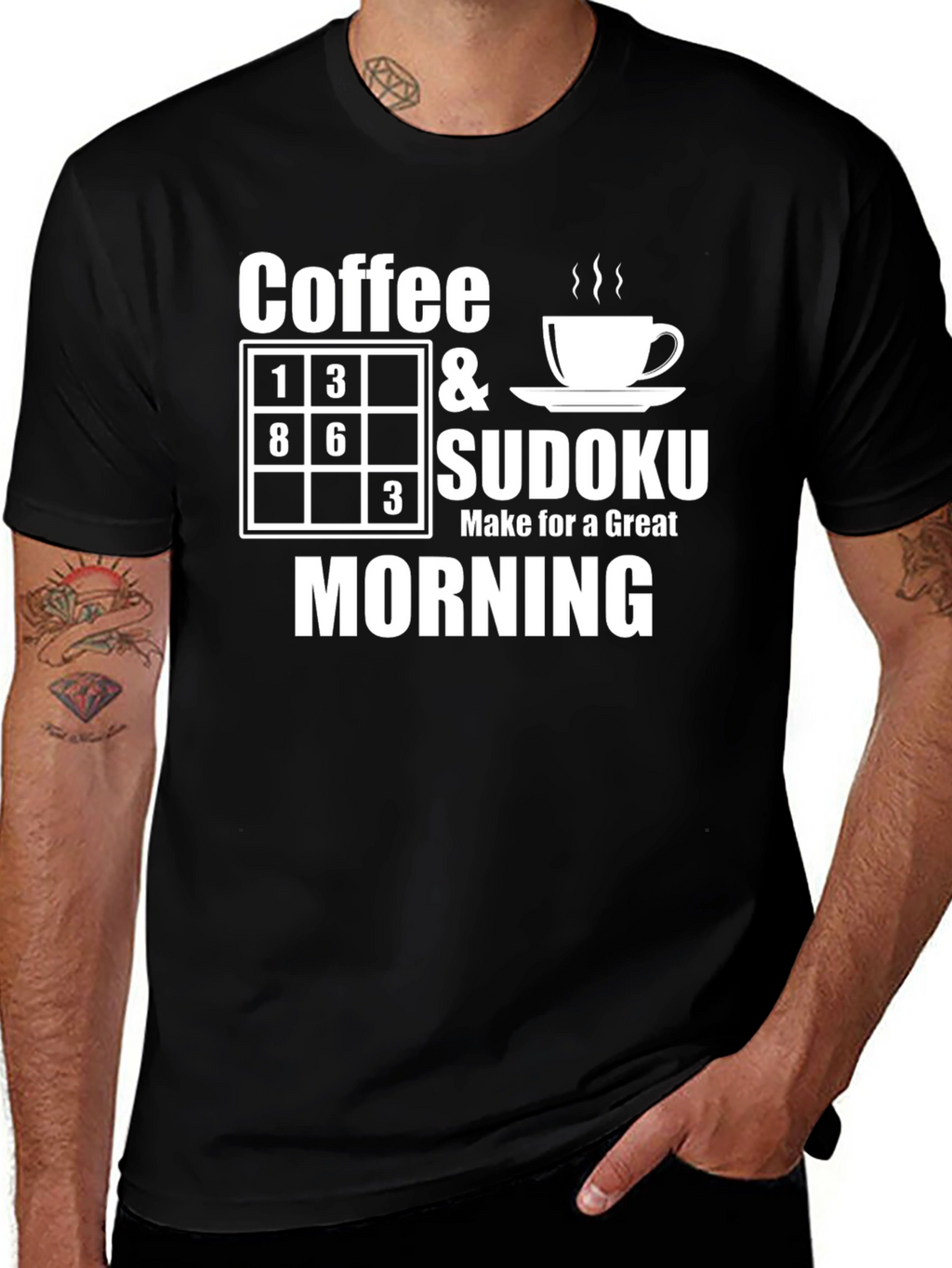 Coffee & Sudoku T-Shirt: Great Morning Tee
