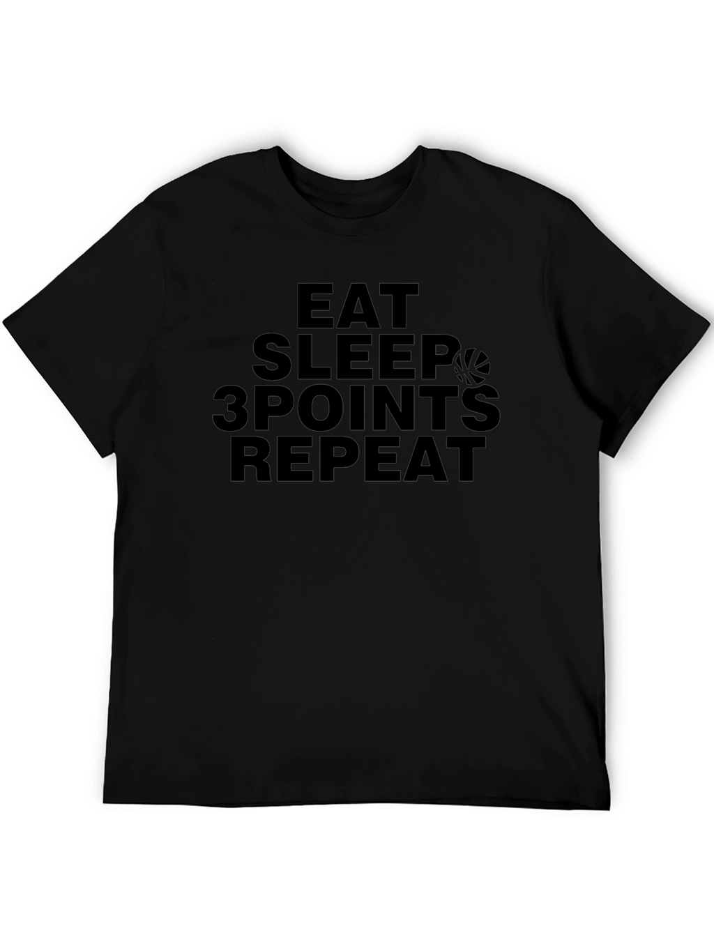 Eat Sleep 3 Points Repeat Black T-Shirt