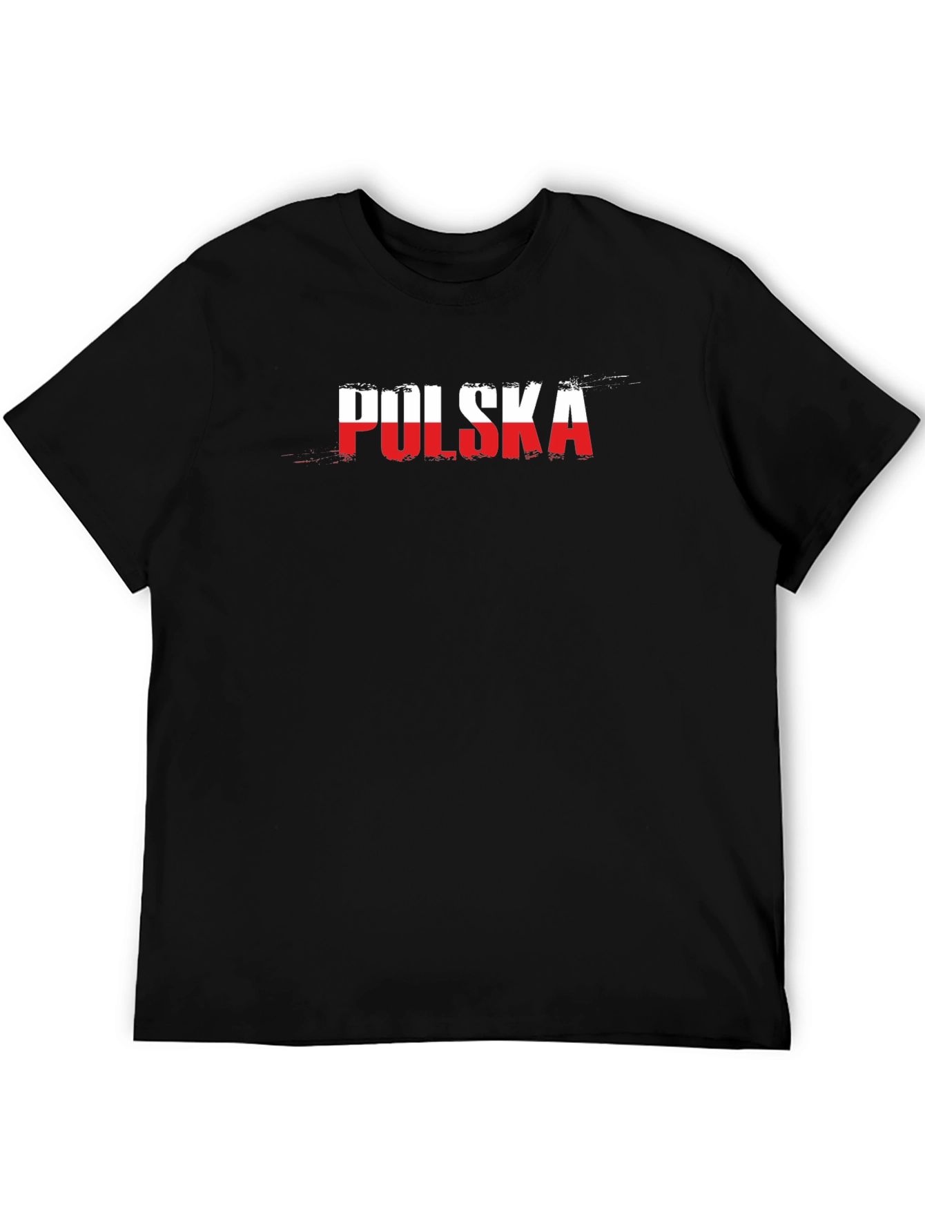 Polska Flag Graphic T-Shirt - Black