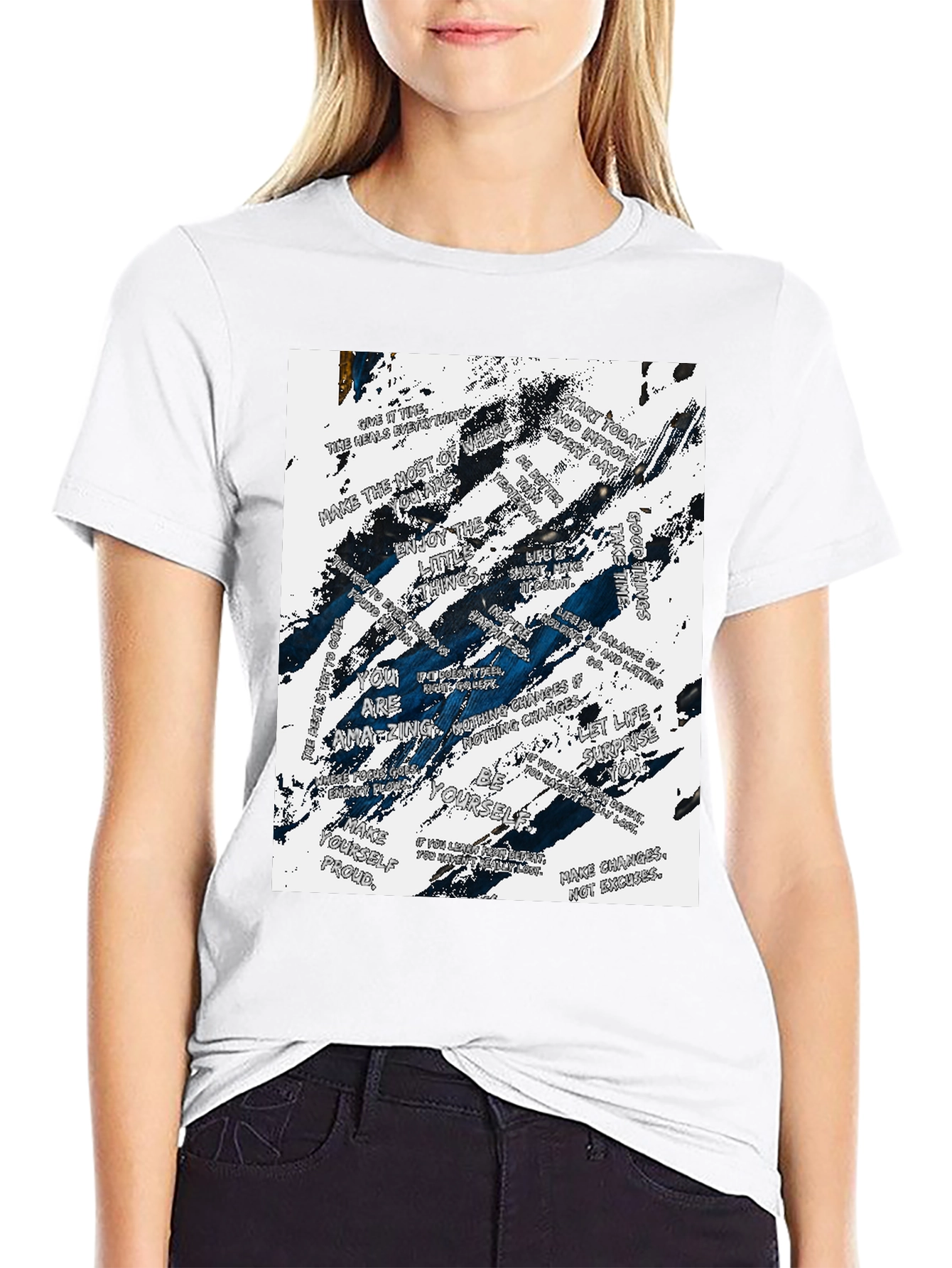 Inspirational Quote Graphic Black T-Shirt