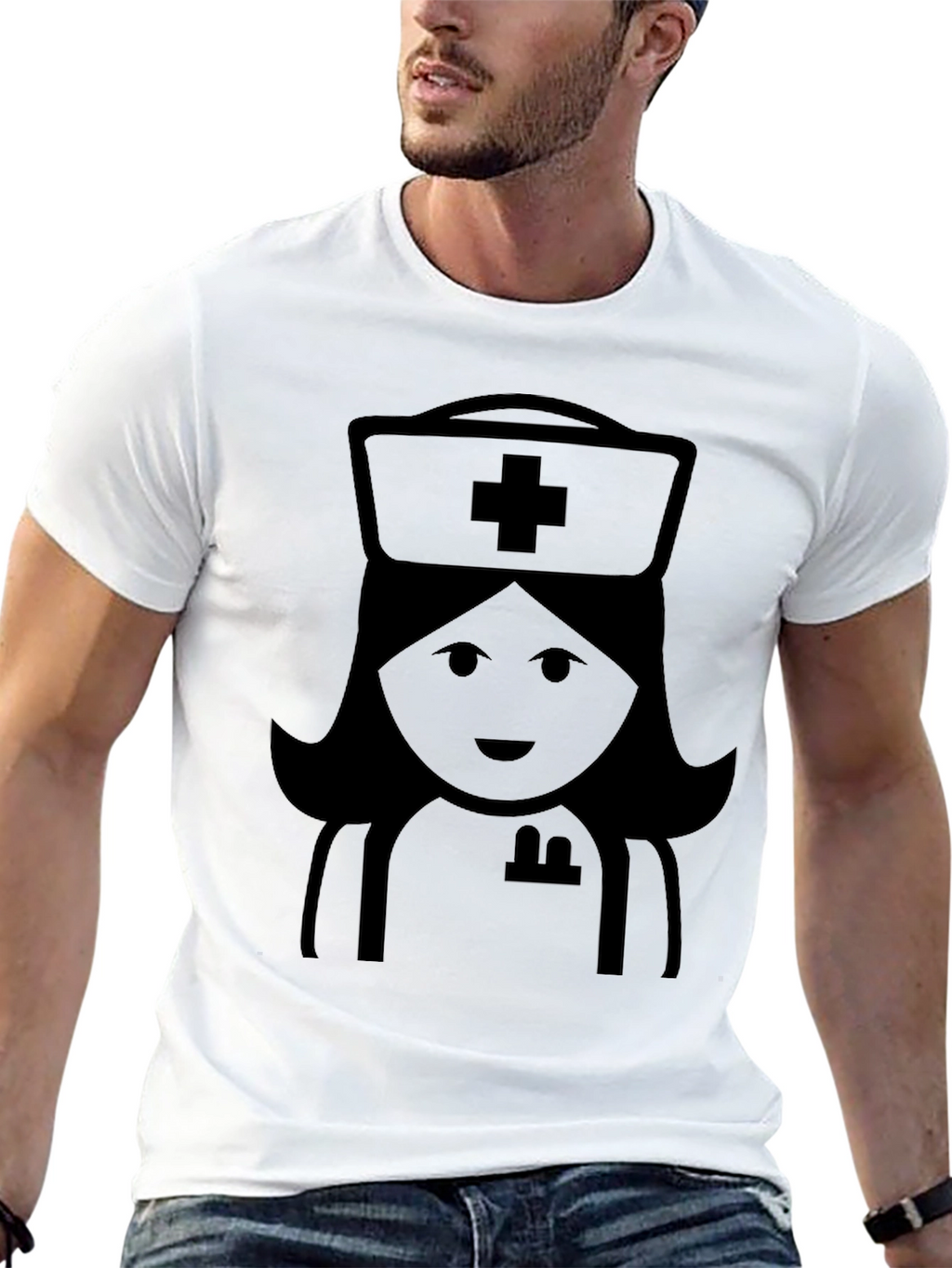 Nurse Icon Black T-Shirt