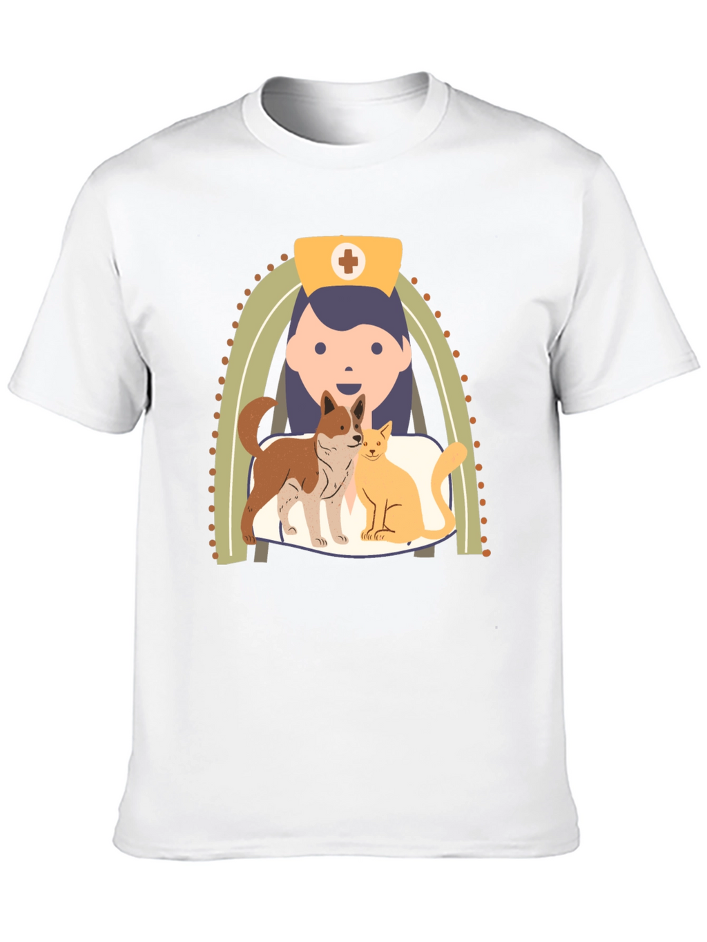 Veterinarian Nurse Cartoon T-Shirt