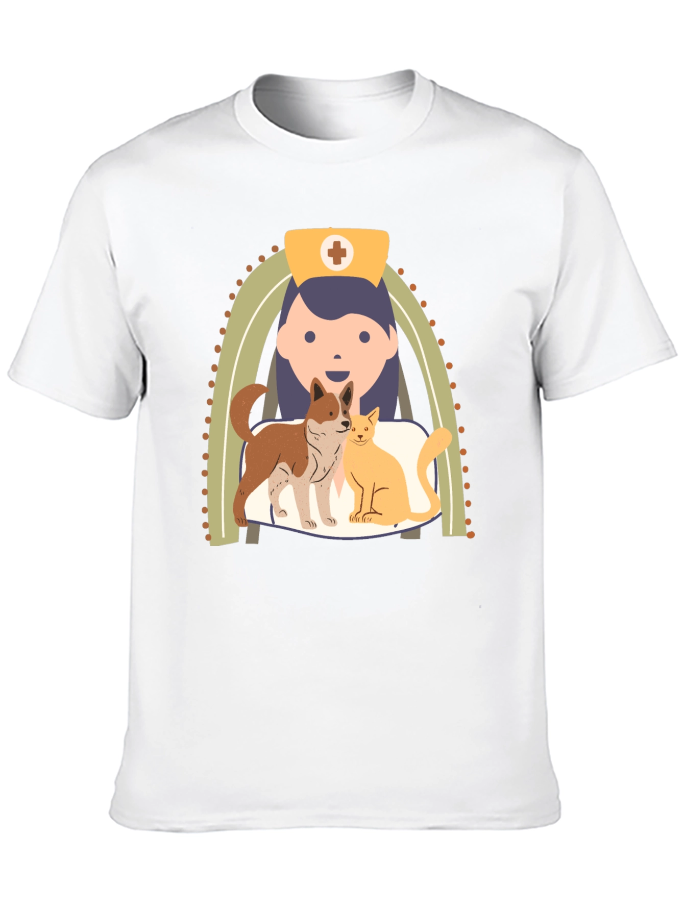 Veterinarian Nurse Cartoon T-Shirt